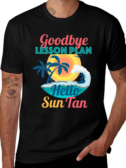 Goodbye Lesson Plan Sun Tan Graphic Tee