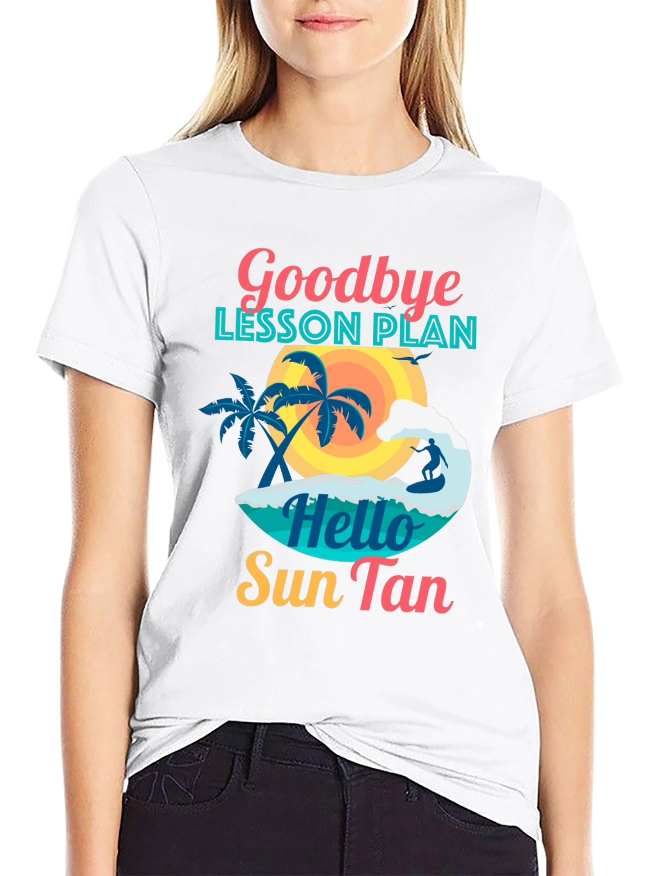 Goodbye Lesson Plan Sun Tan Graphic Tee
