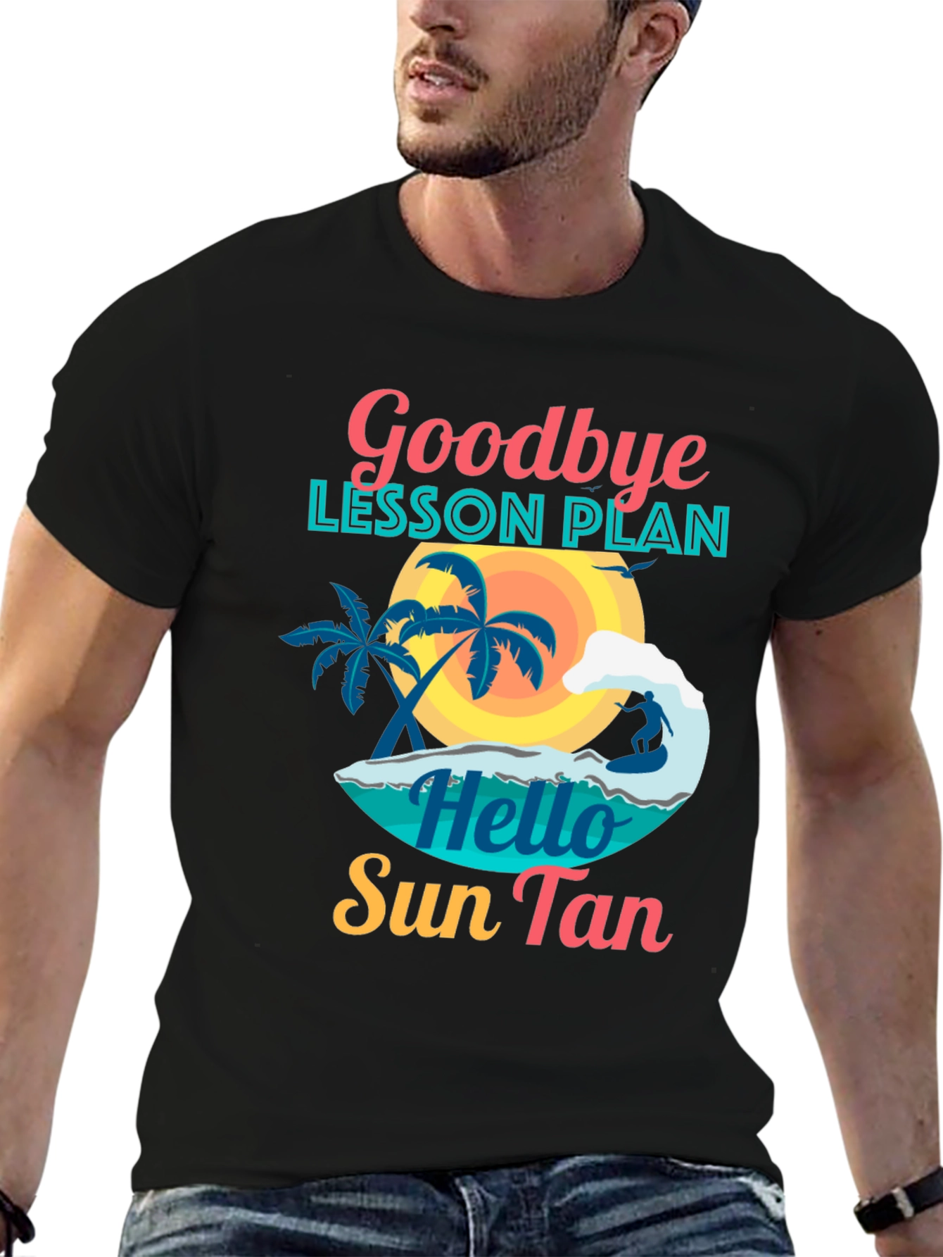 Goodbye Lesson Plan Sun Tan Graphic Tee