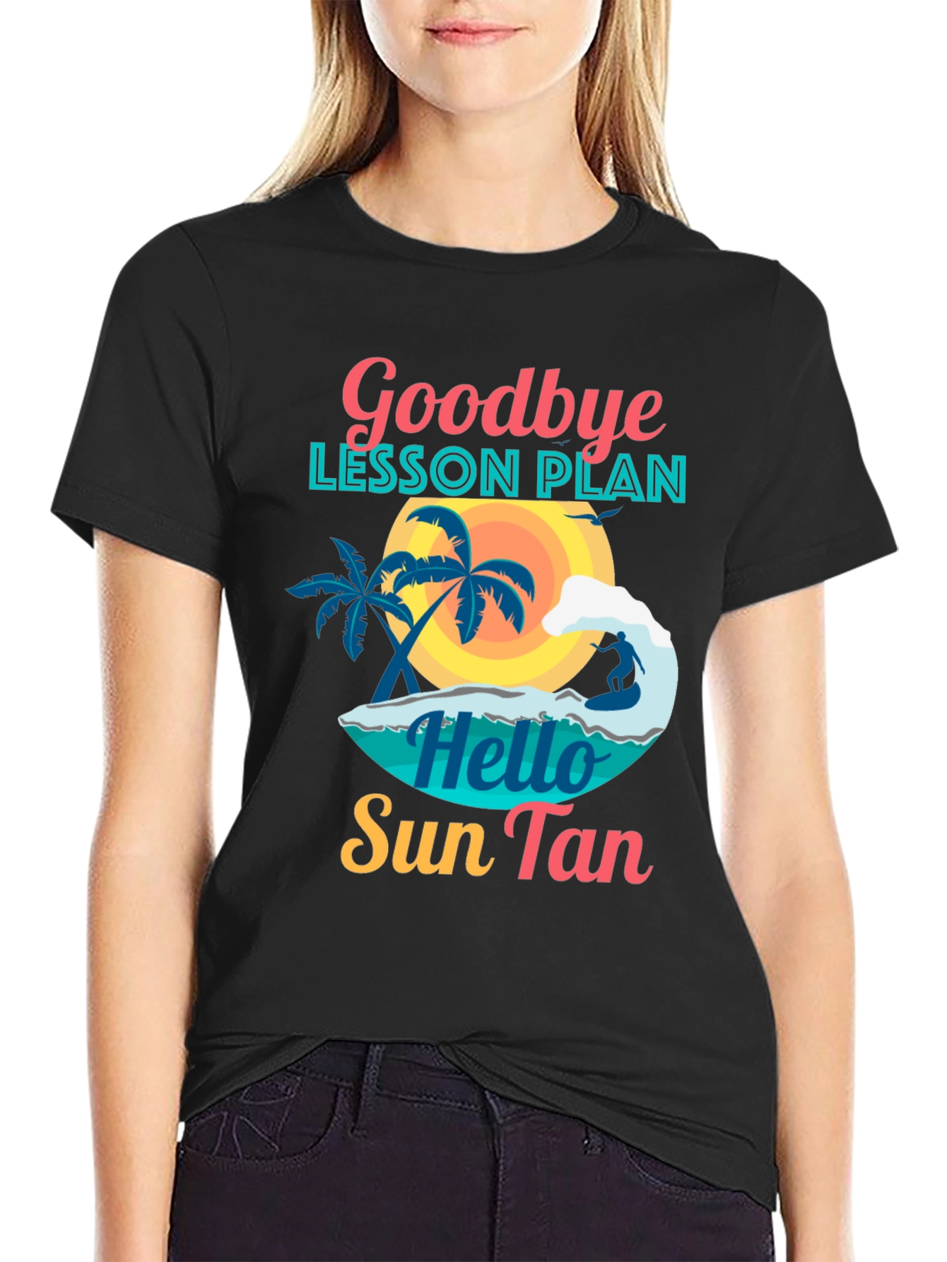 Goodbye Lesson Plan Sun Tan Graphic Tee