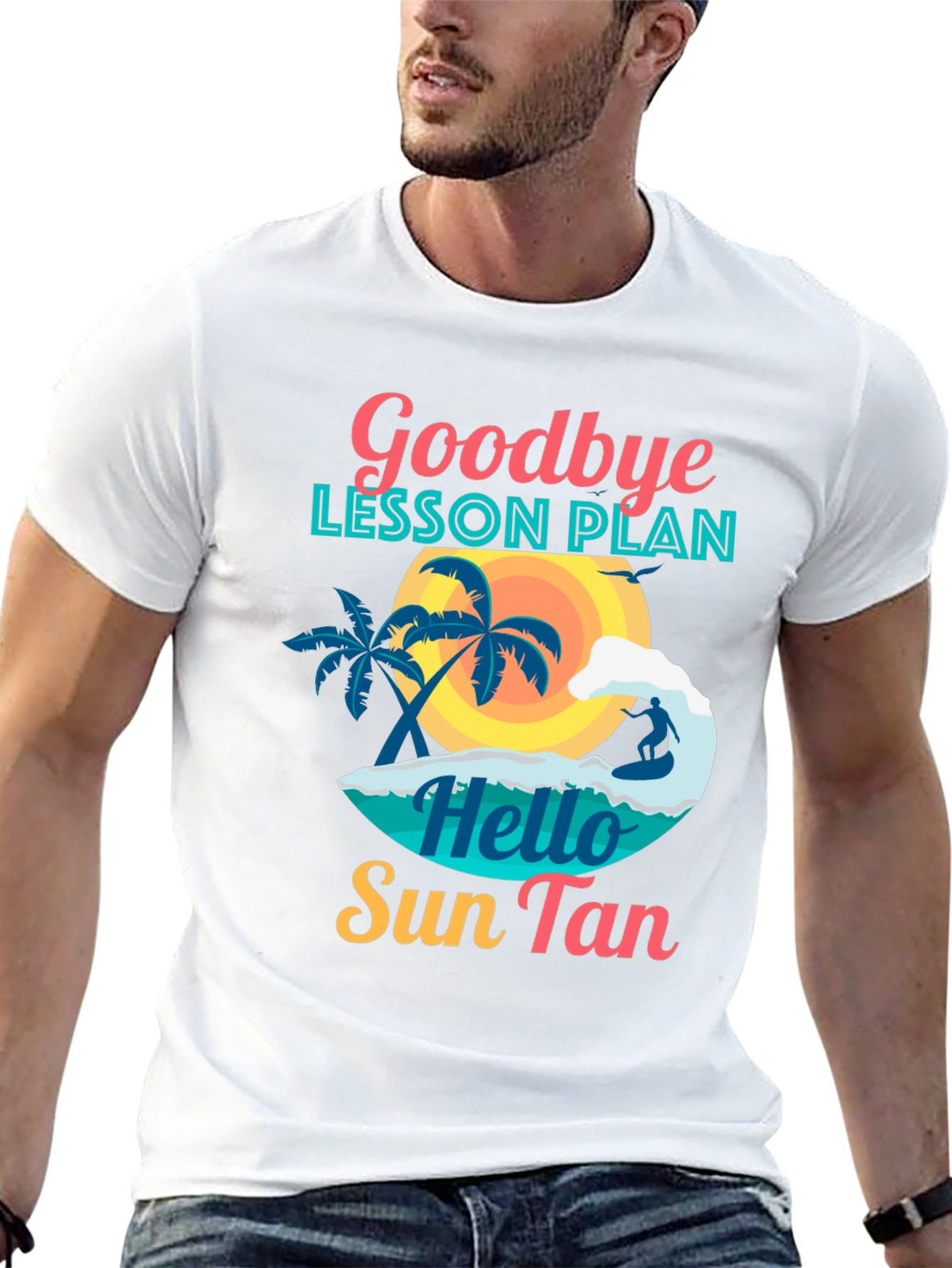 Goodbye Lesson Plan Sun Tan Graphic Tee