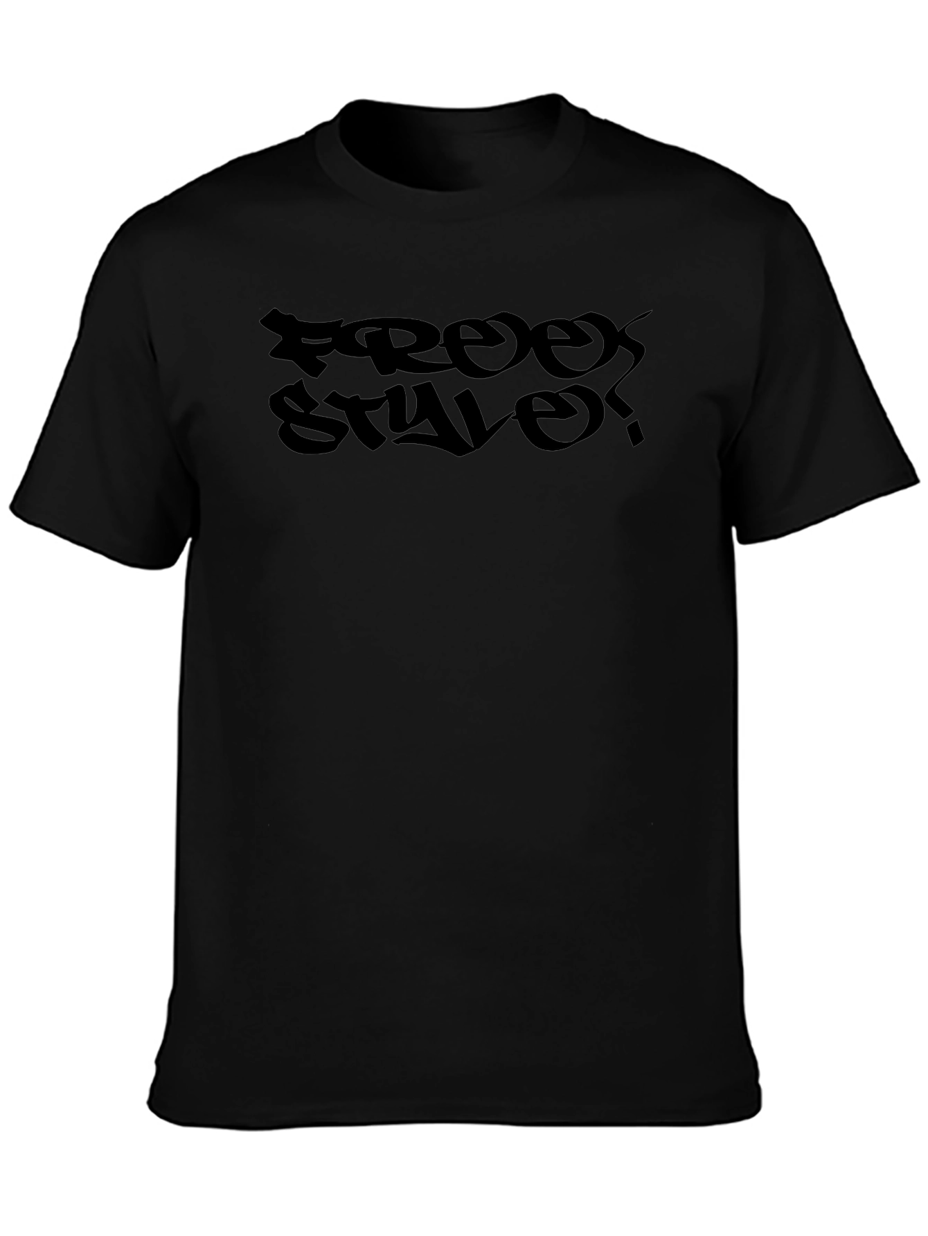 Freestyle Graphic Print Black T-Shirt