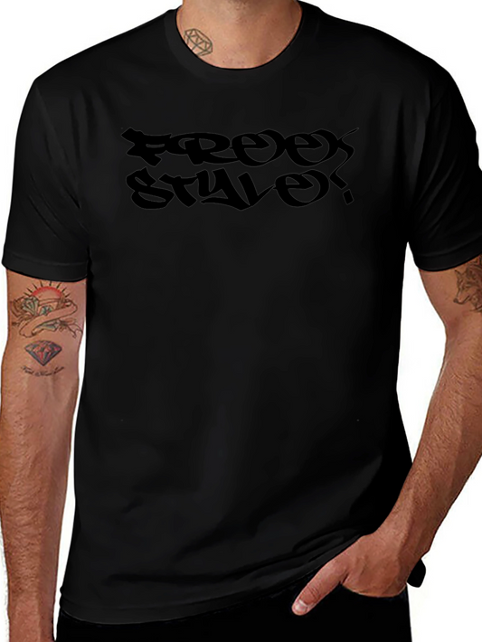 Freestyle Graphic Print Black T-Shirt