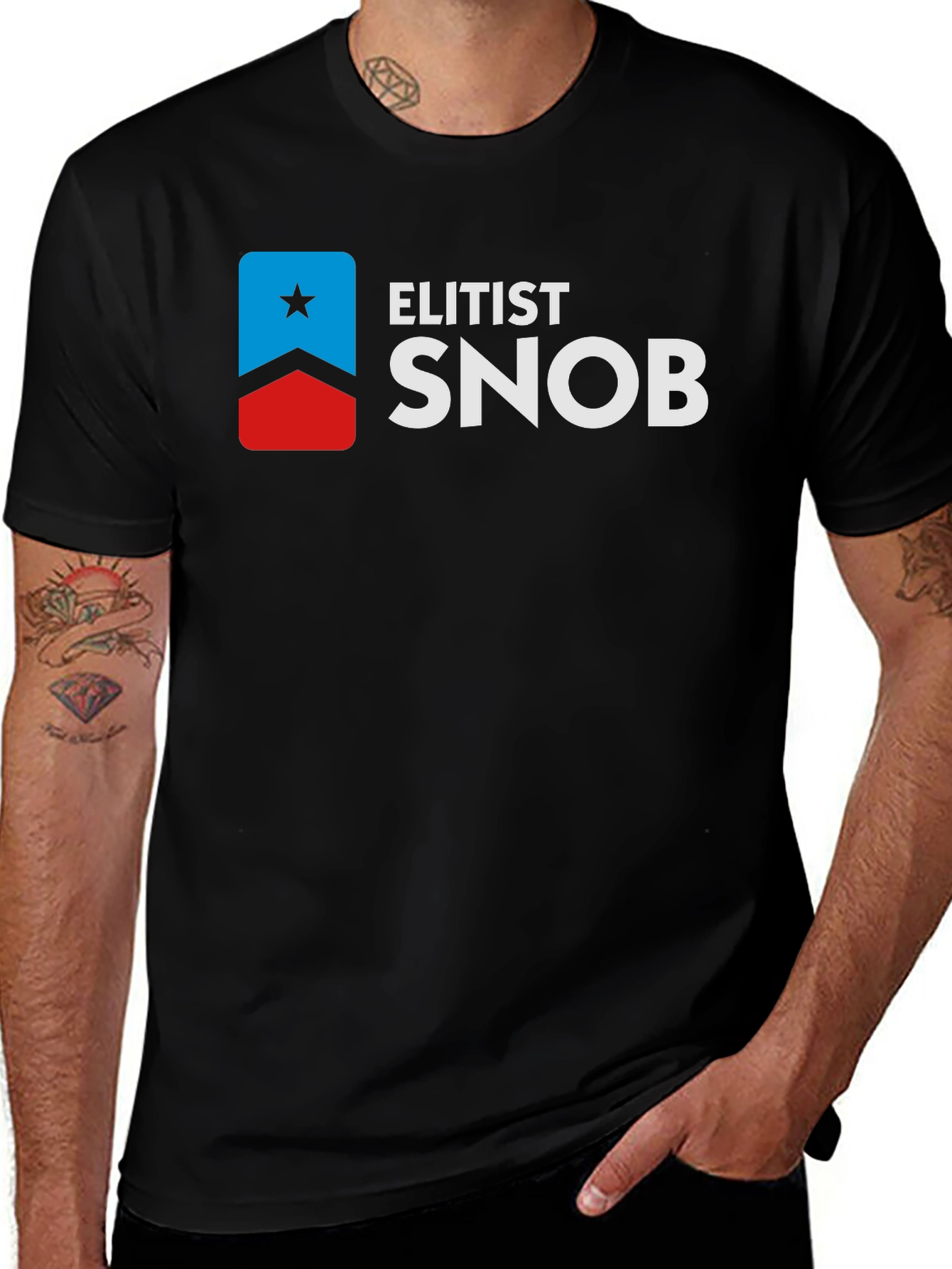 Elitist Snob Graphic Tee - Black