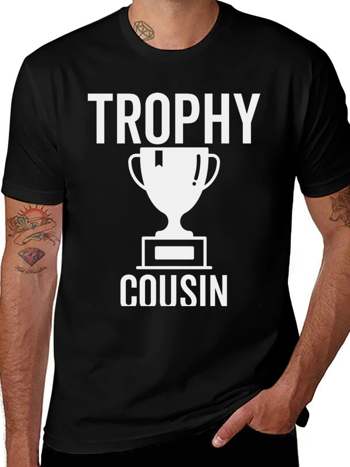 Trophy Cousin Graphic T-Shirt - Black
