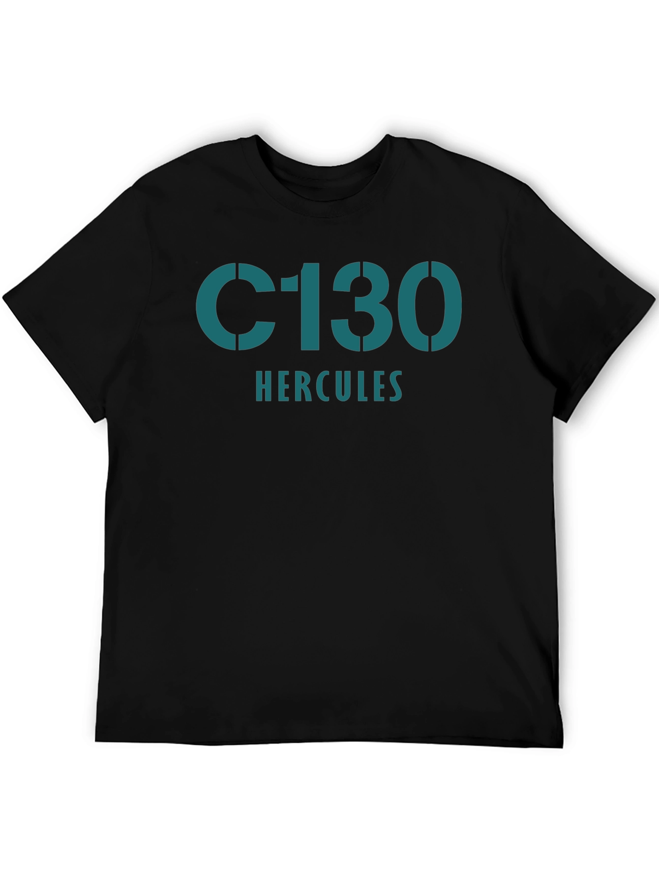 C-130 Hercules Graphic Tee - Black Cotton T-Shirt