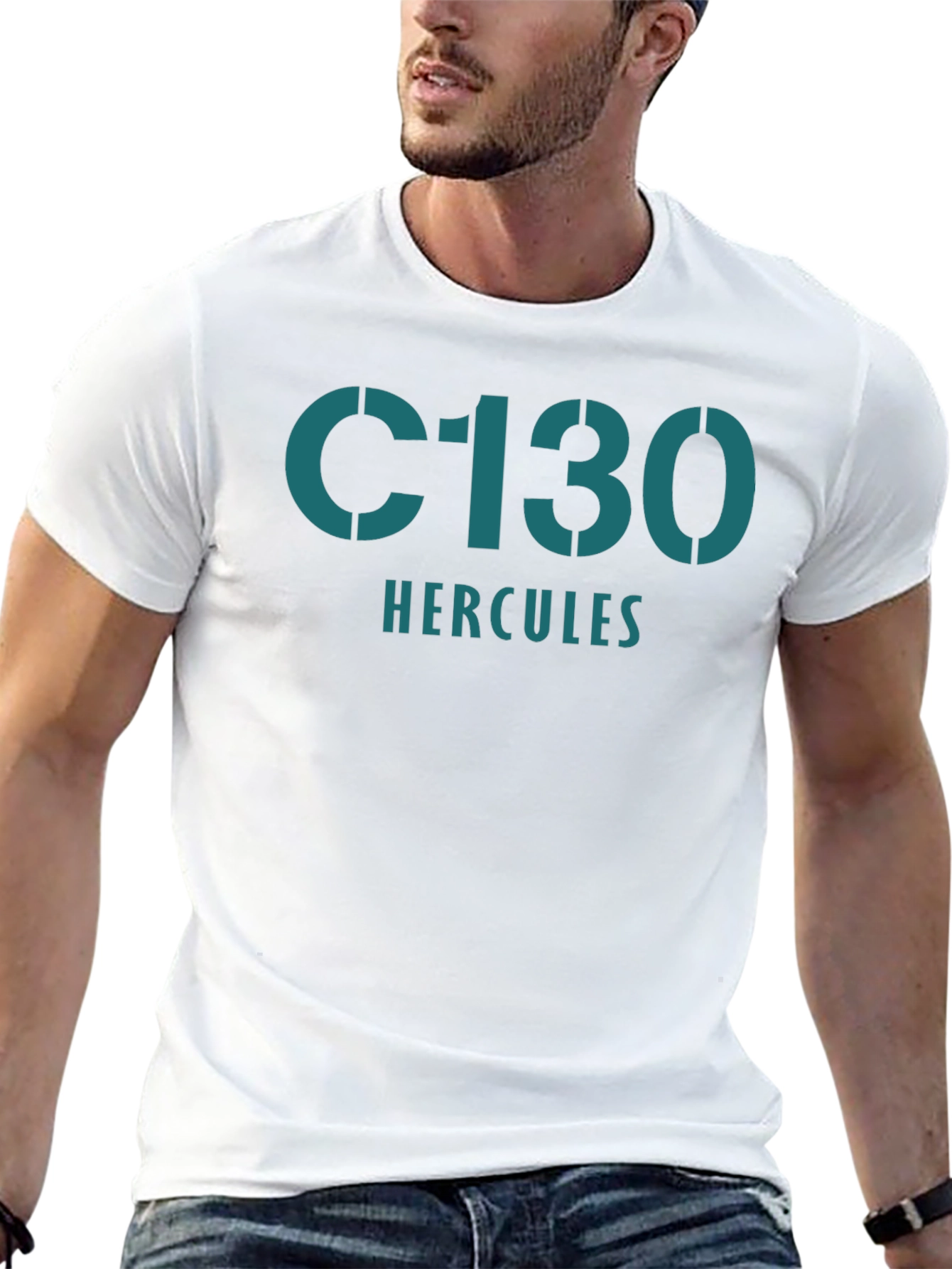 C-130 Hercules Graphic Tee - Black Cotton T-Shirt