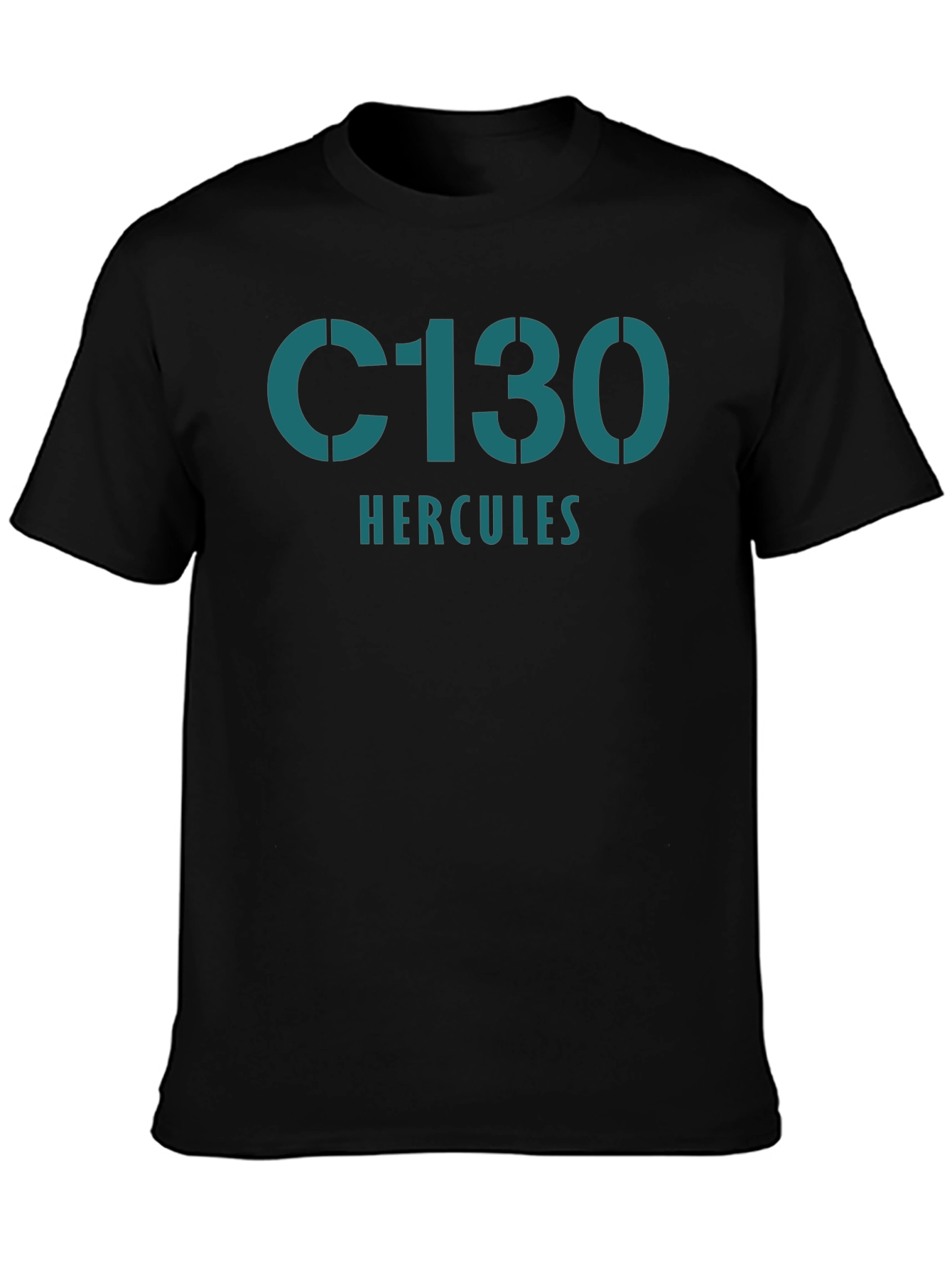 C-130 Hercules Graphic Tee - Black Cotton T-Shirt
