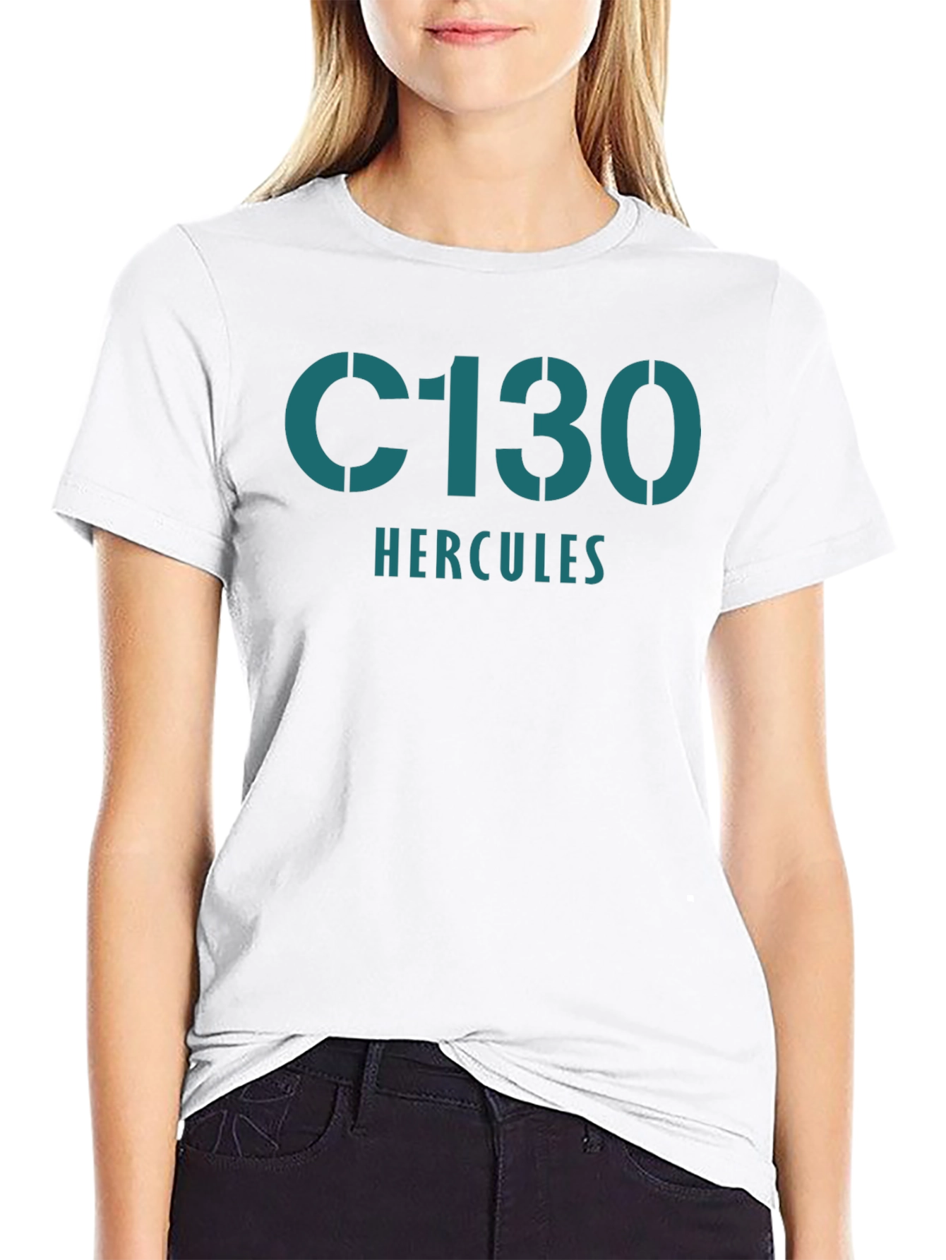 C-130 Hercules Graphic Tee - Black Cotton T-Shirt