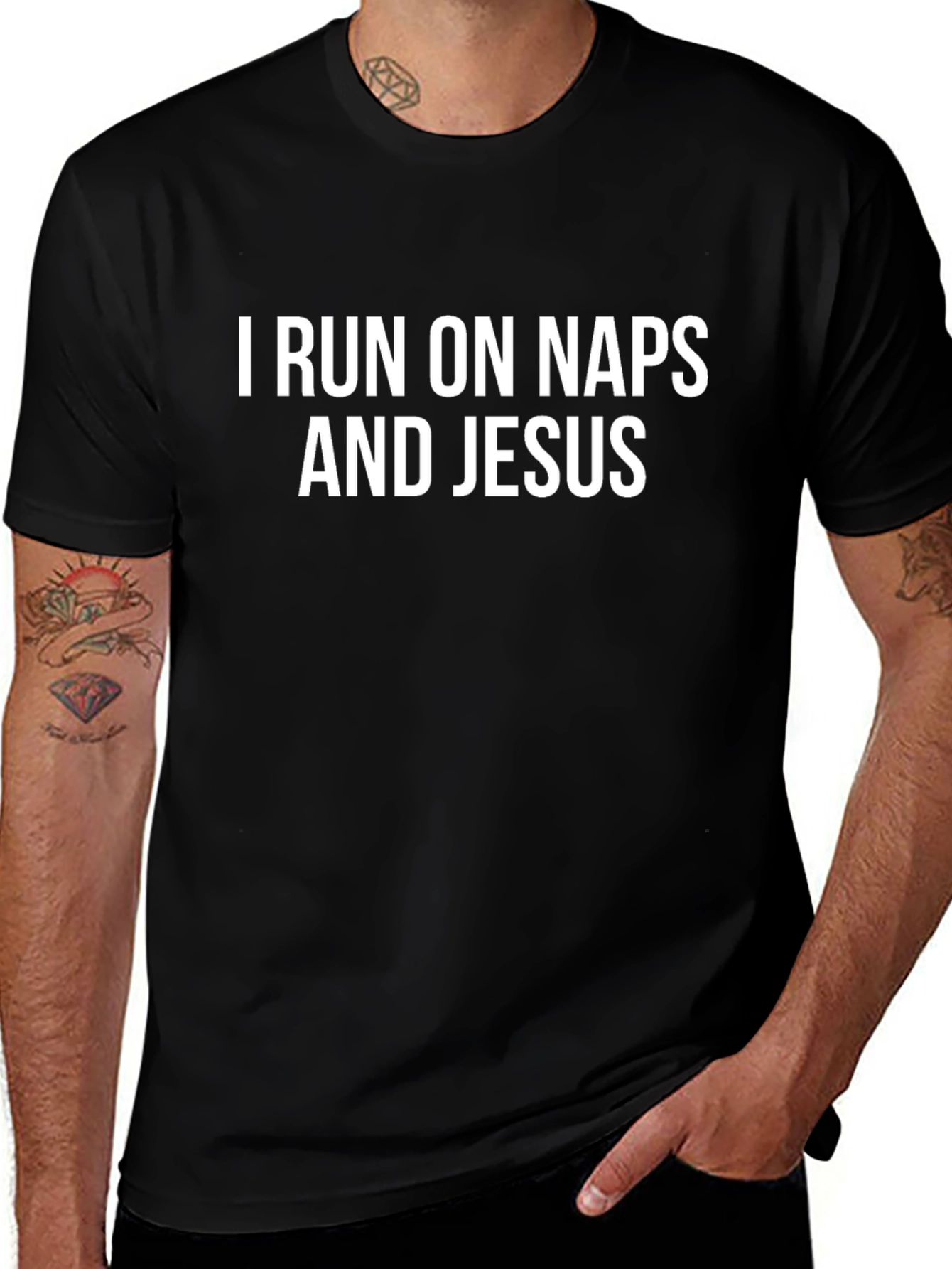 Naps and Jesus Graphic Tee - Black T-Shirt