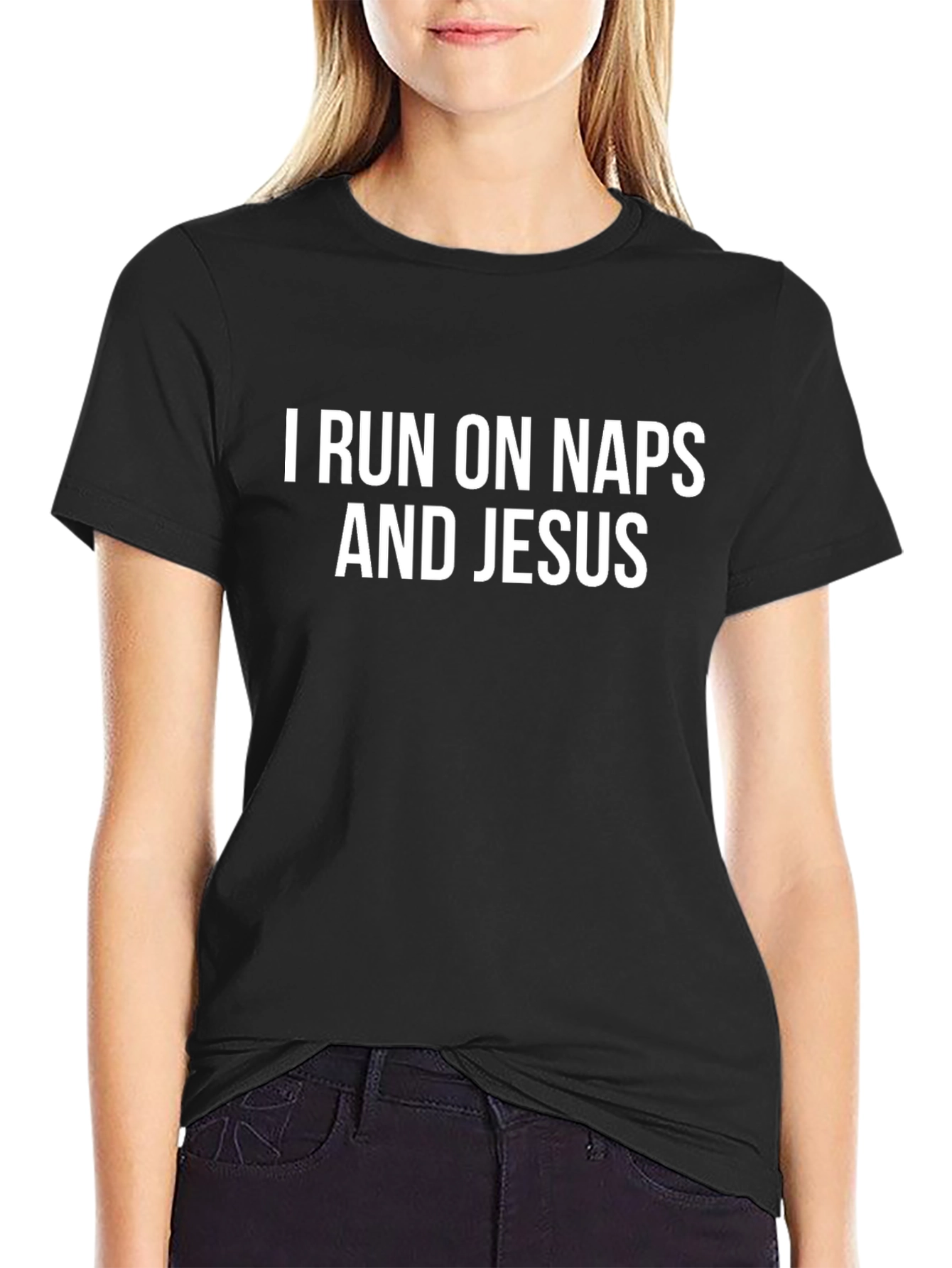 Naps and Jesus Graphic Tee - Black T-Shirt