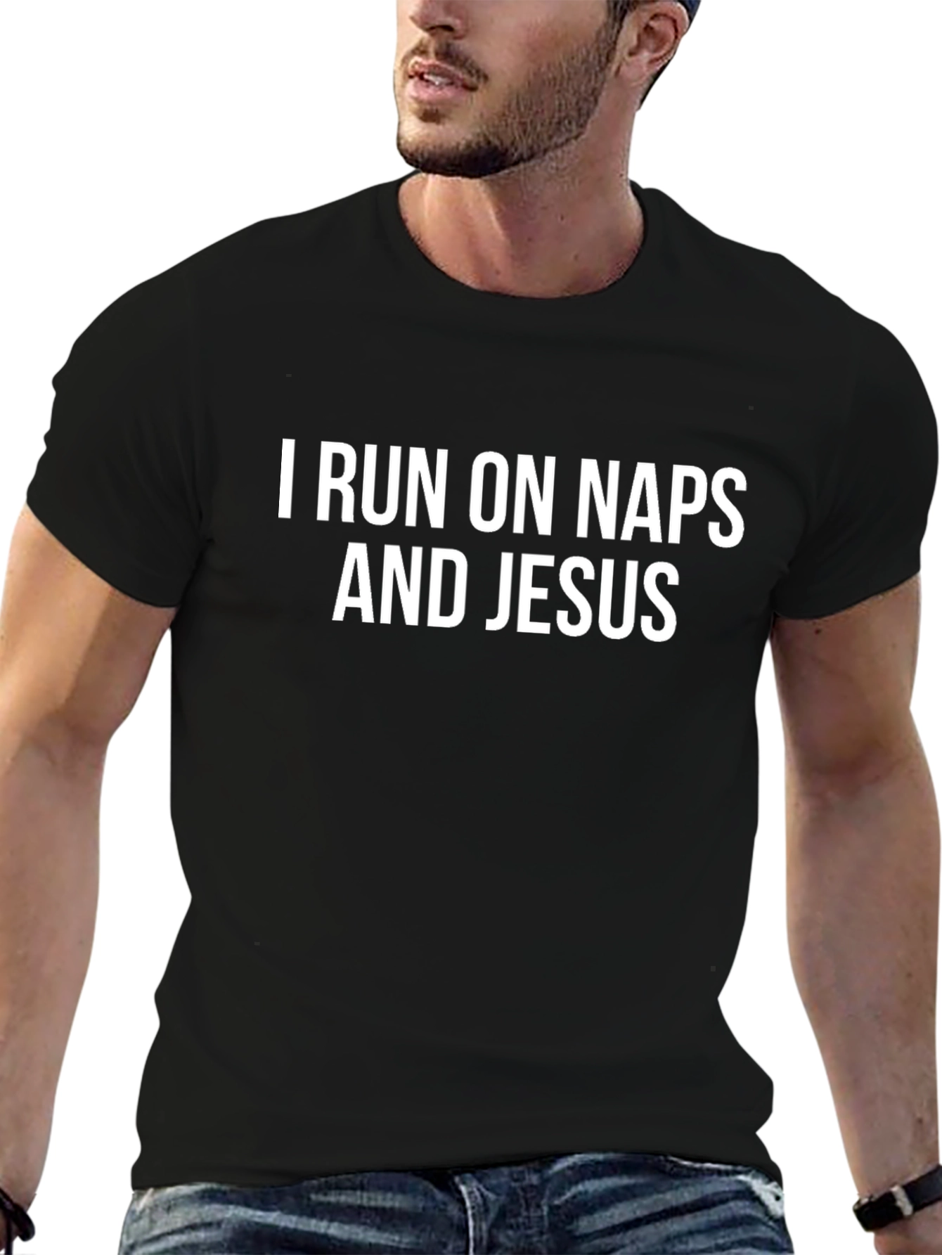 Naps and Jesus Graphic Tee - Black T-Shirt