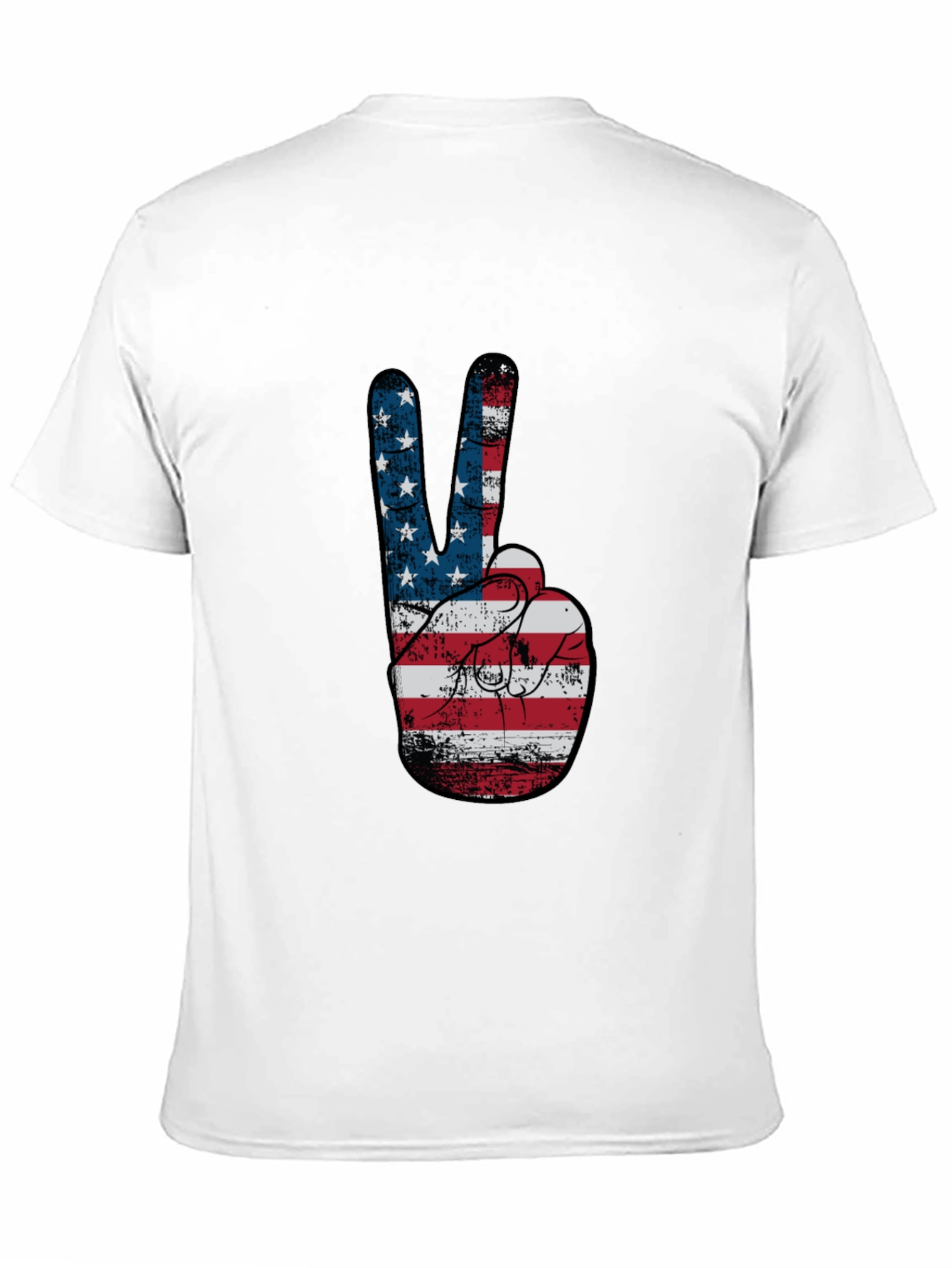 Peace Sign American Flag Graphic T-Shirt