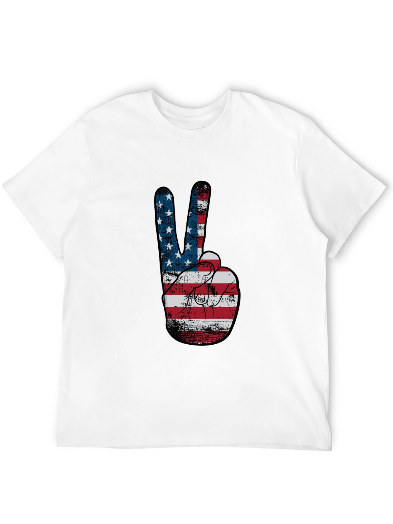 Peace Sign American Flag Graphic T-Shirt