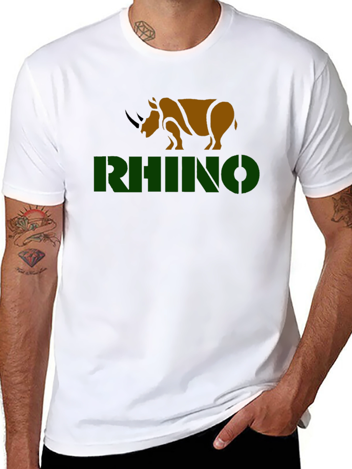 Rhino Graphic T-Shirt - Black Tee