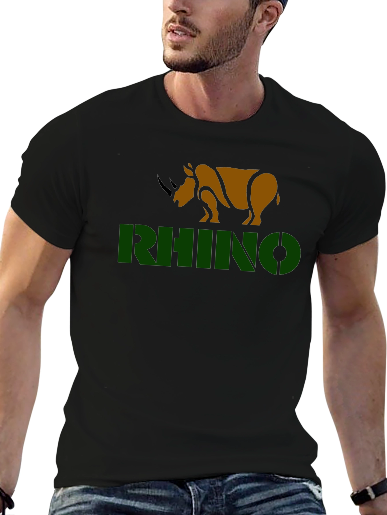 Rhino Graphic T-Shirt - Black Tee