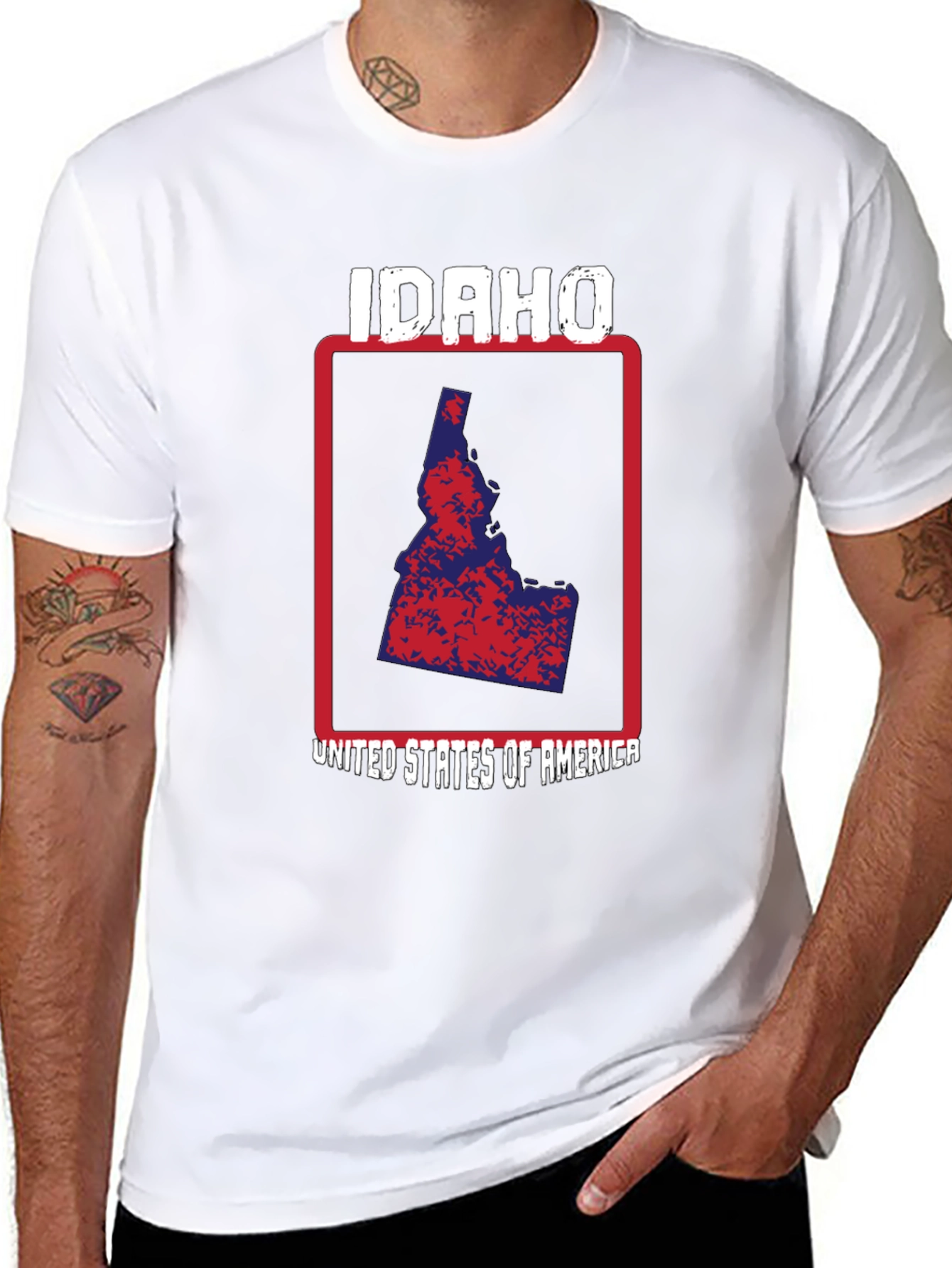 Idaho State Pride T-Shirt - USA Map Graphic Tee