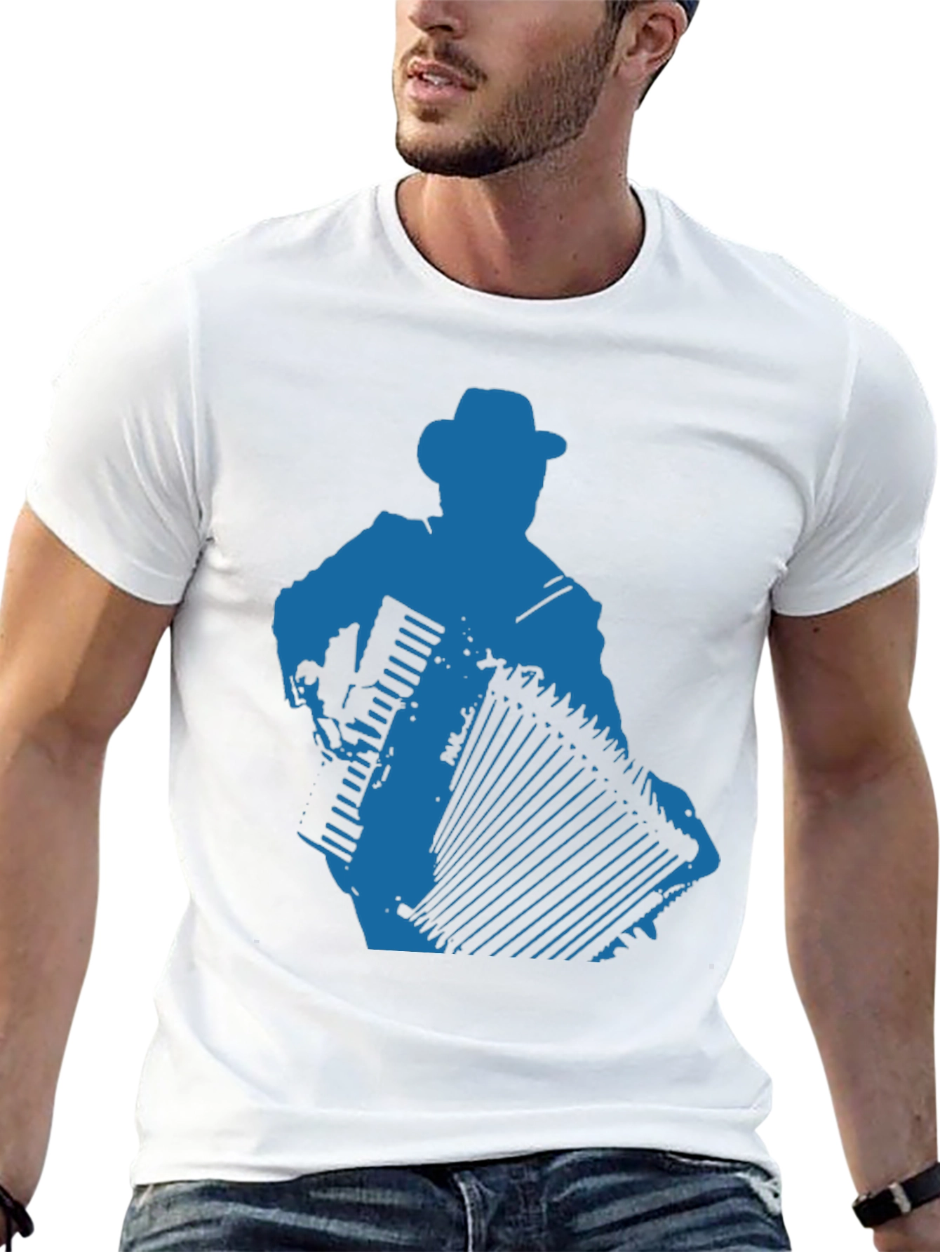 Accordion Player Graphic Tee - Black