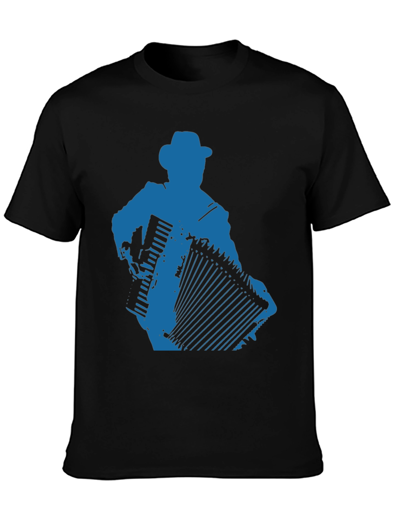 Accordion Player Graphic Tee - Black