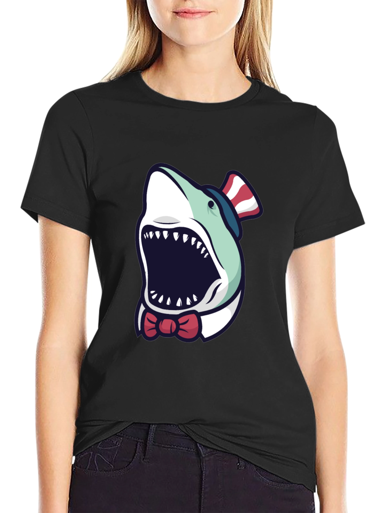 Patriotic Shark T-Shirt - USA Design