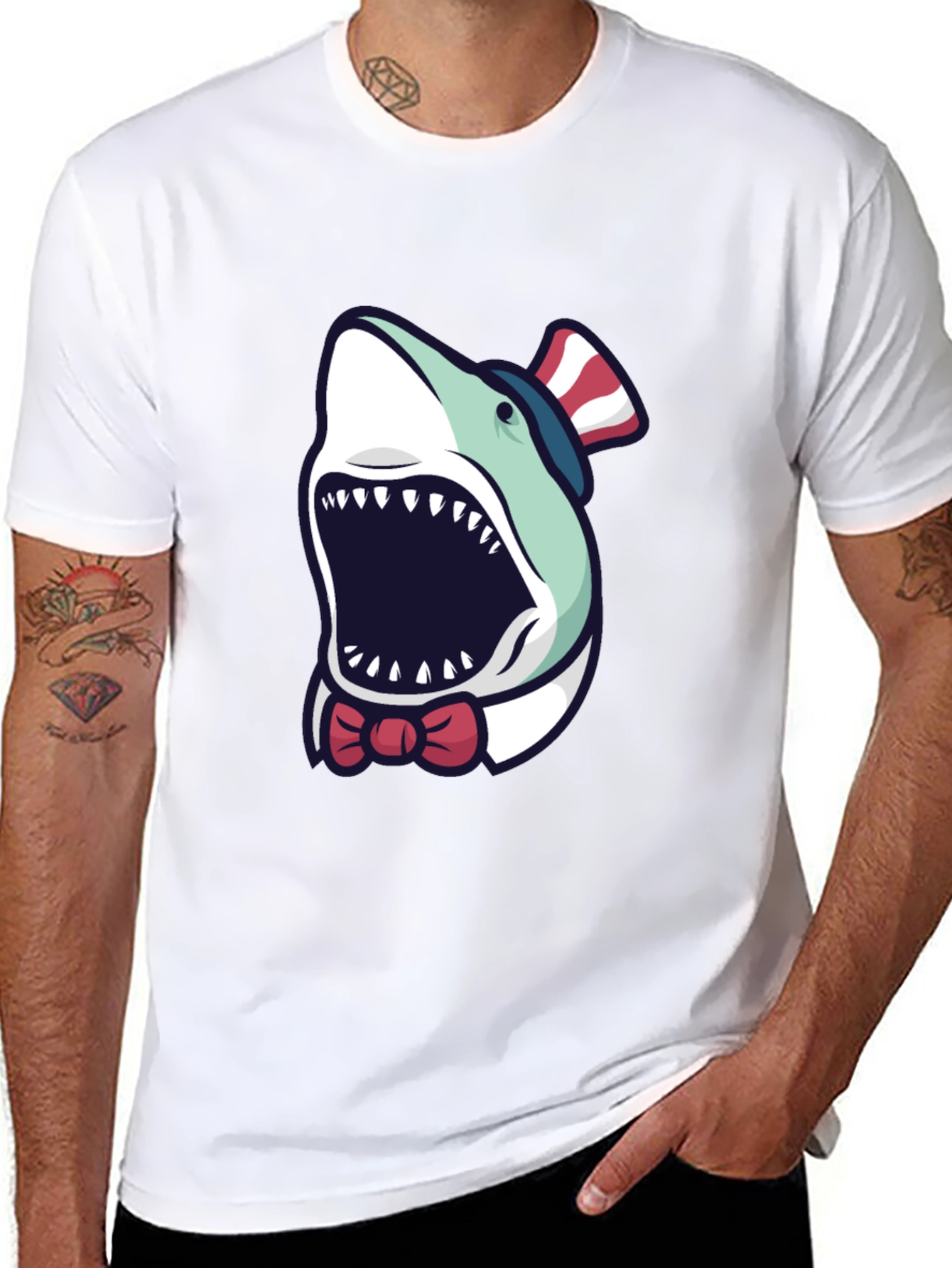 Patriotic Shark T-Shirt - USA Design