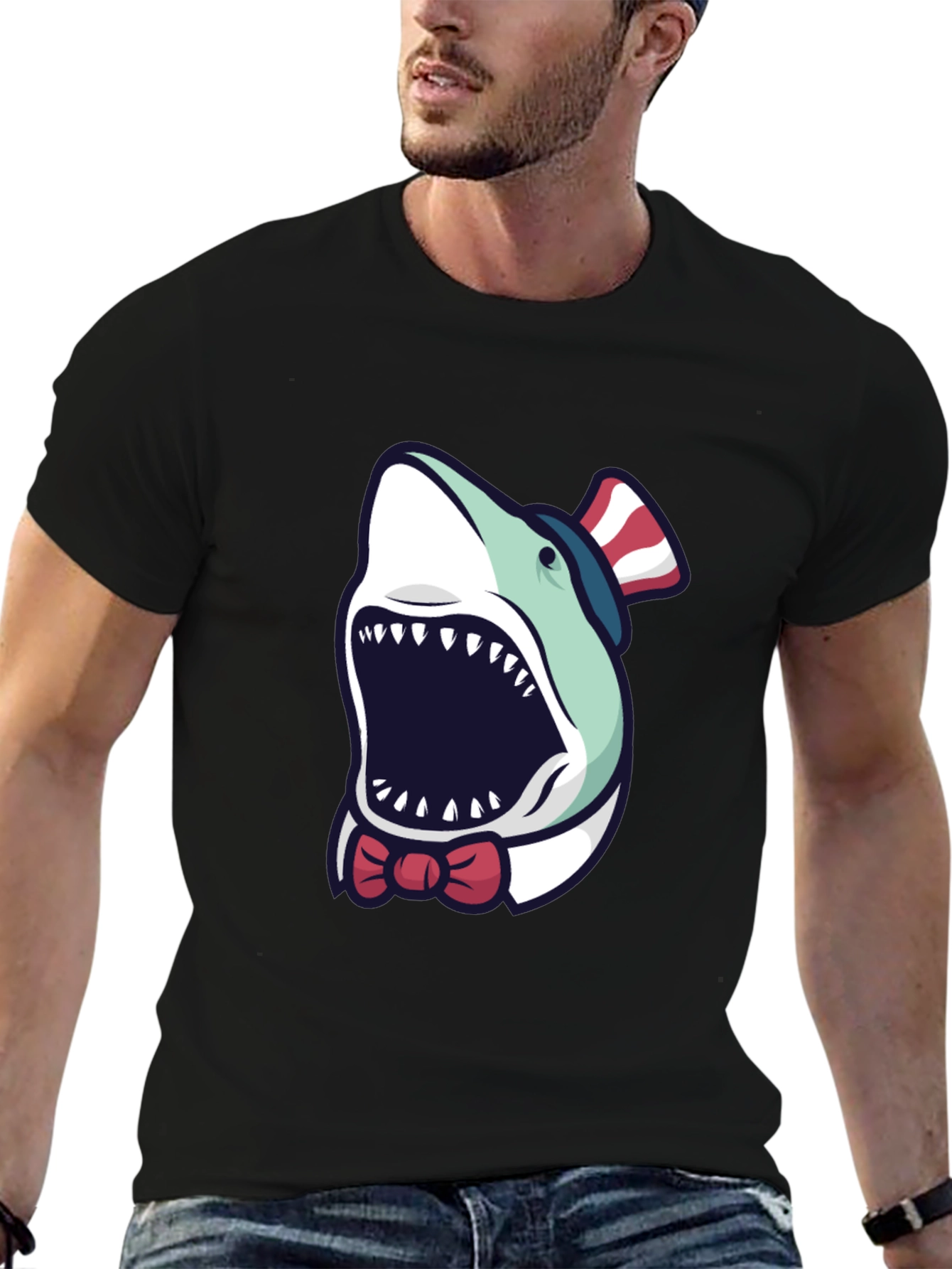 Patriotic Shark T-Shirt - USA Design