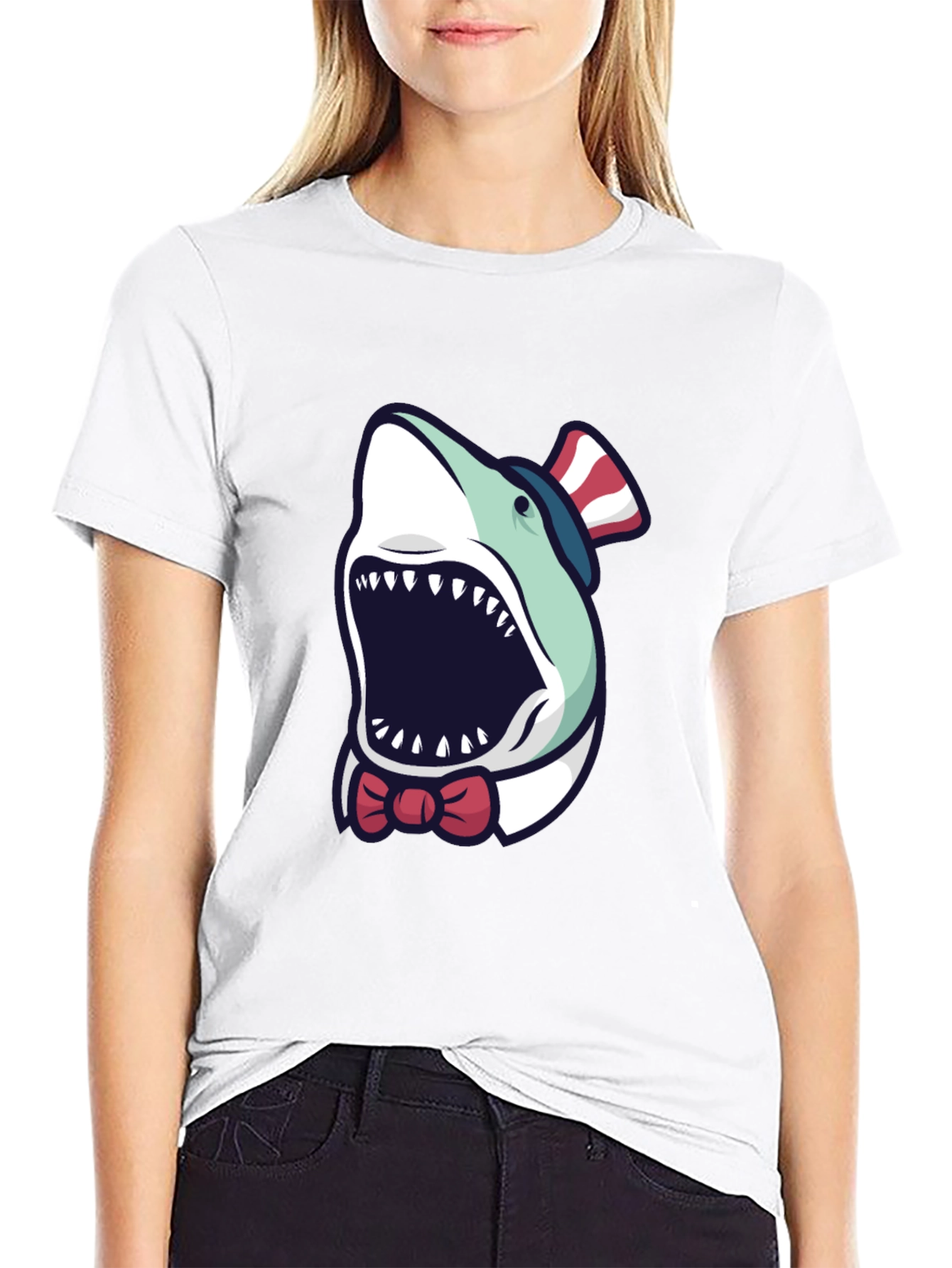 Patriotic Shark T-Shirt - USA Design