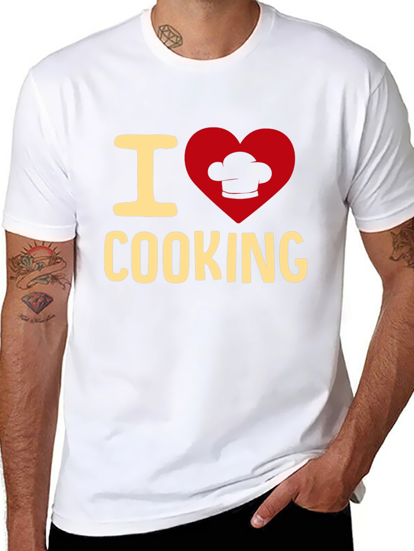 I Love Cooking T-Shirt - Chef Heart Design
