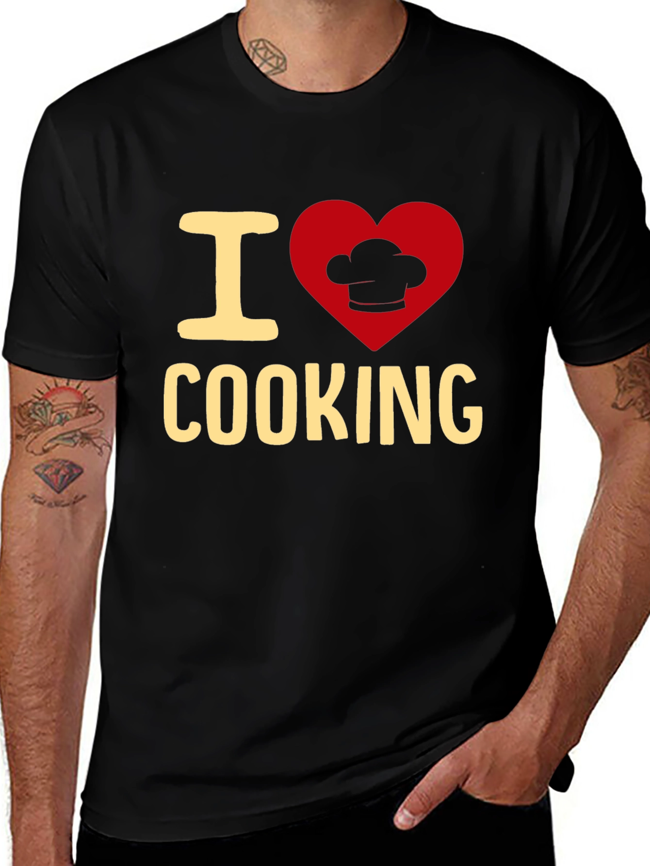 I Love Cooking T-Shirt - Chef Heart Design