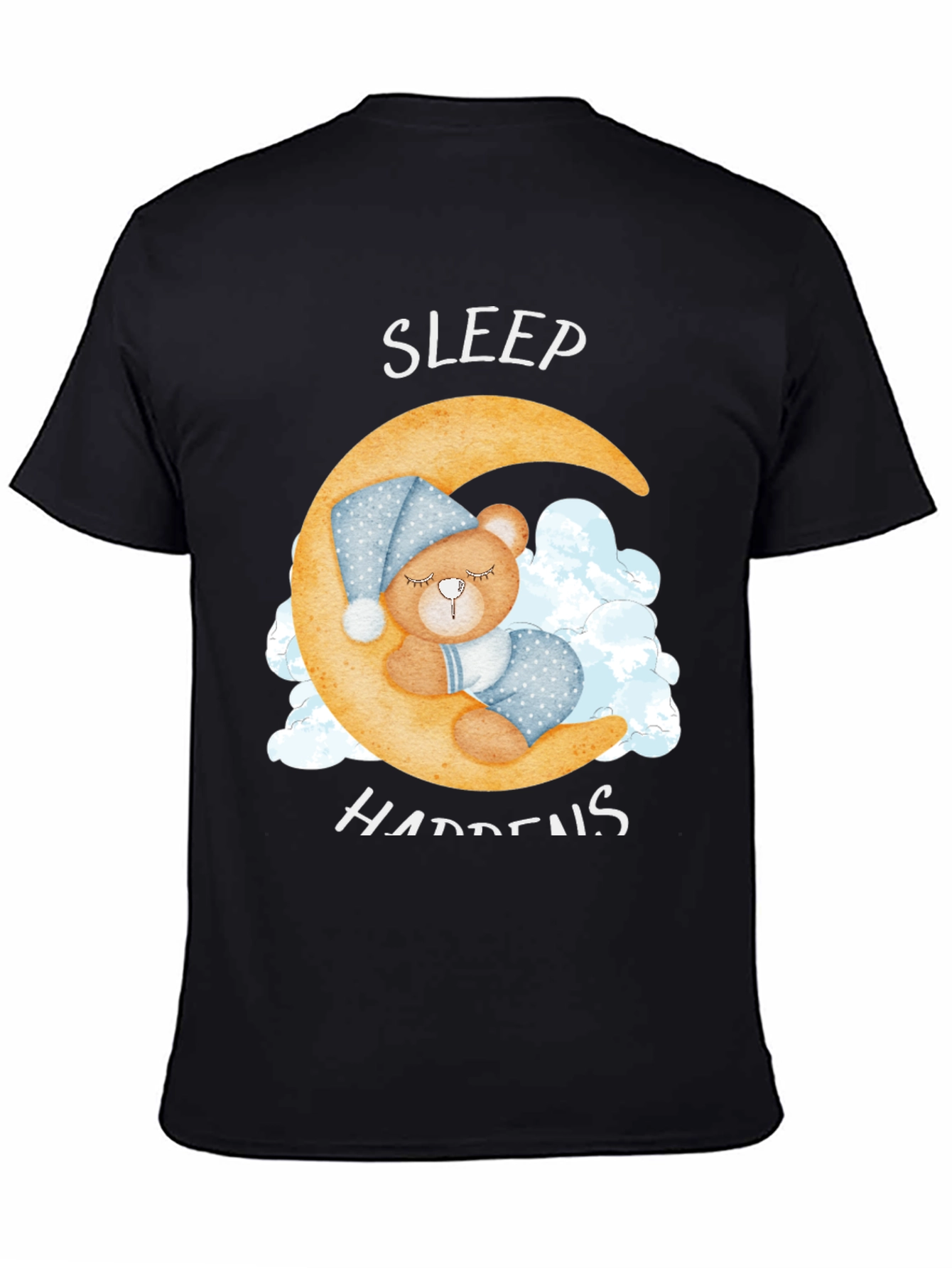 Sleep Happens T-Shirt - Crescent Moon Bear