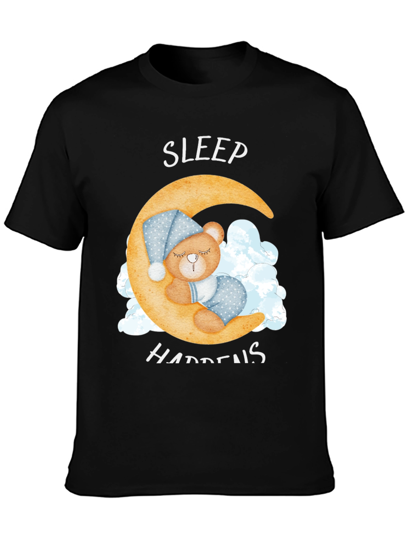 Sleep Happens T-Shirt - Crescent Moon Bear
