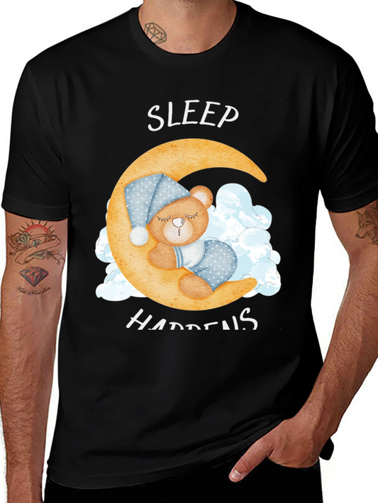 Sleep Happens T-Shirt - Crescent Moon Bear