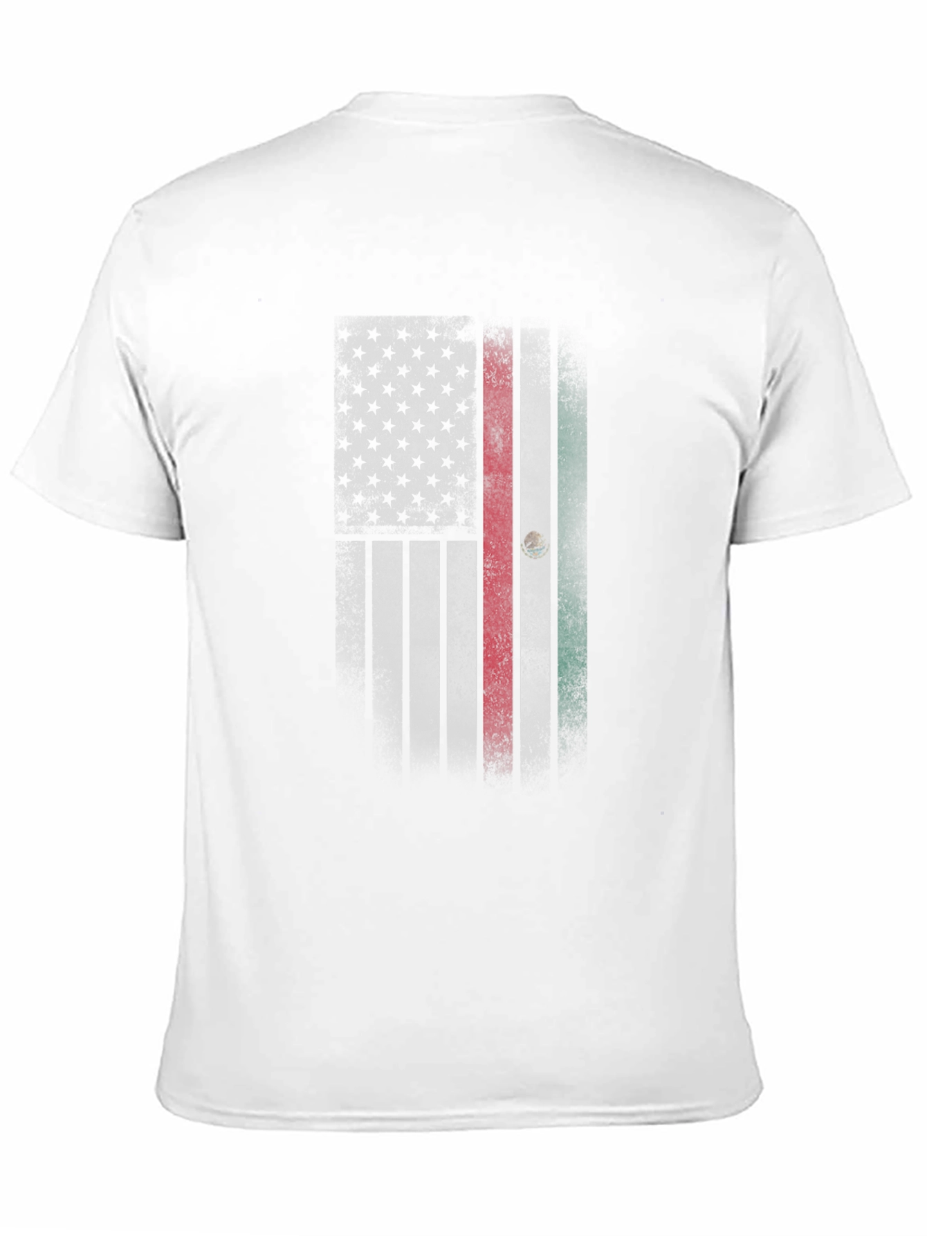 USA Mexico Flag T-Shirt - Distressed Graphic Tee