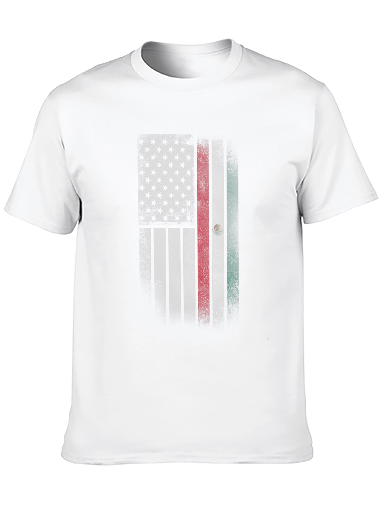 USA Mexico Flag T-Shirt - Distressed Graphic Tee