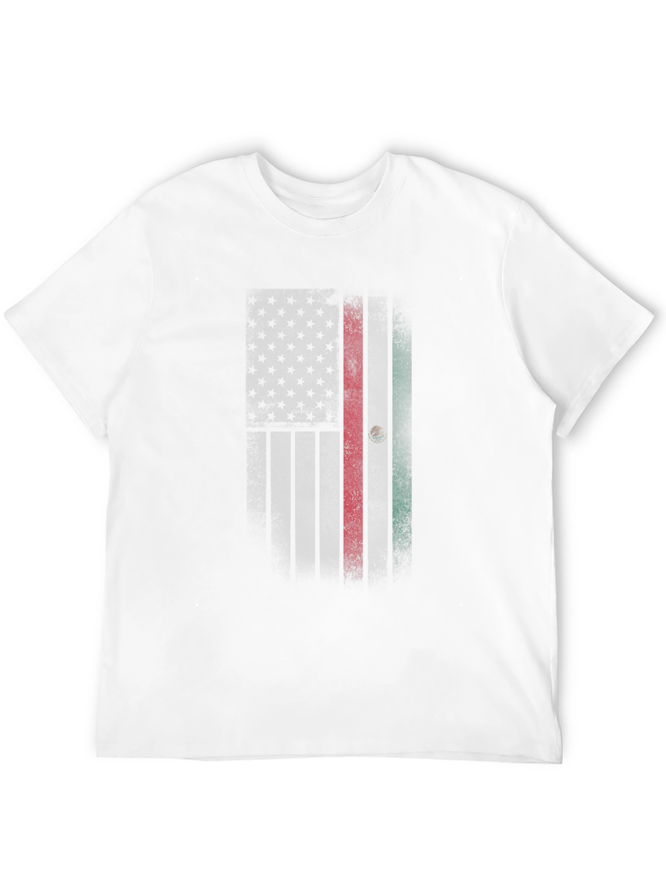 USA Mexico Flag T-Shirt - Distressed Graphic Tee