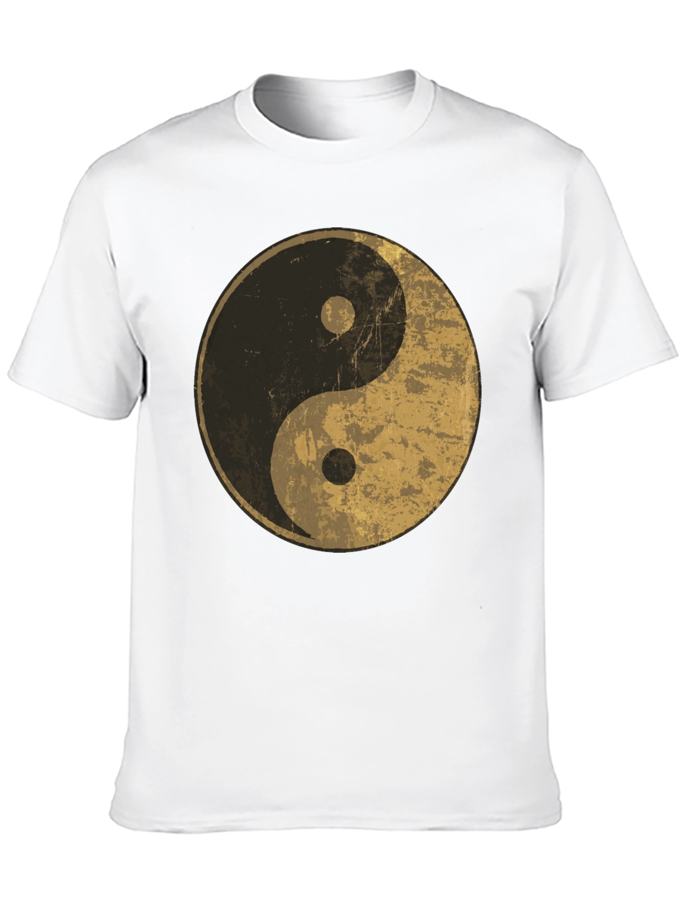 Yin Yang Graphic Tee - Distressed Design
