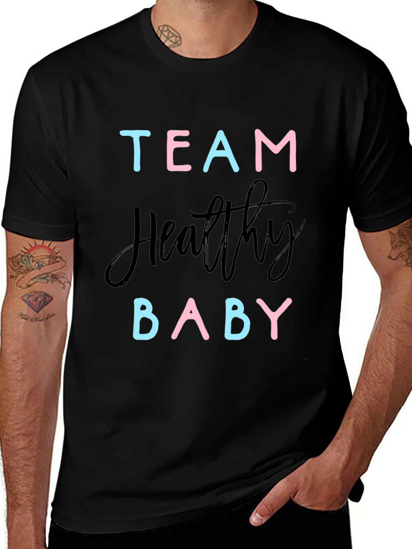 Team Healthy Baby Gender Reveal T-Shirt