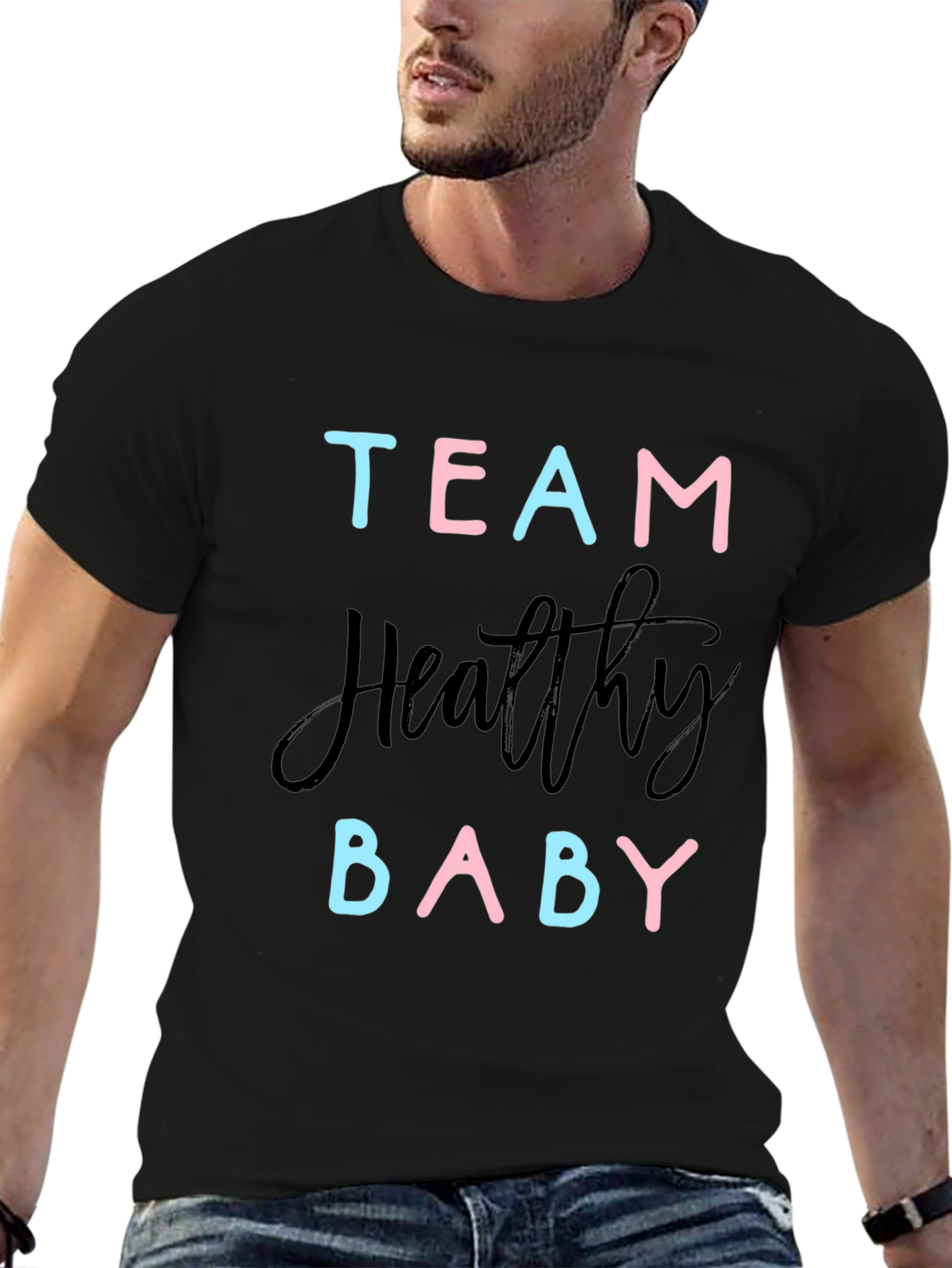 Team Healthy Baby Gender Reveal T-Shirt
