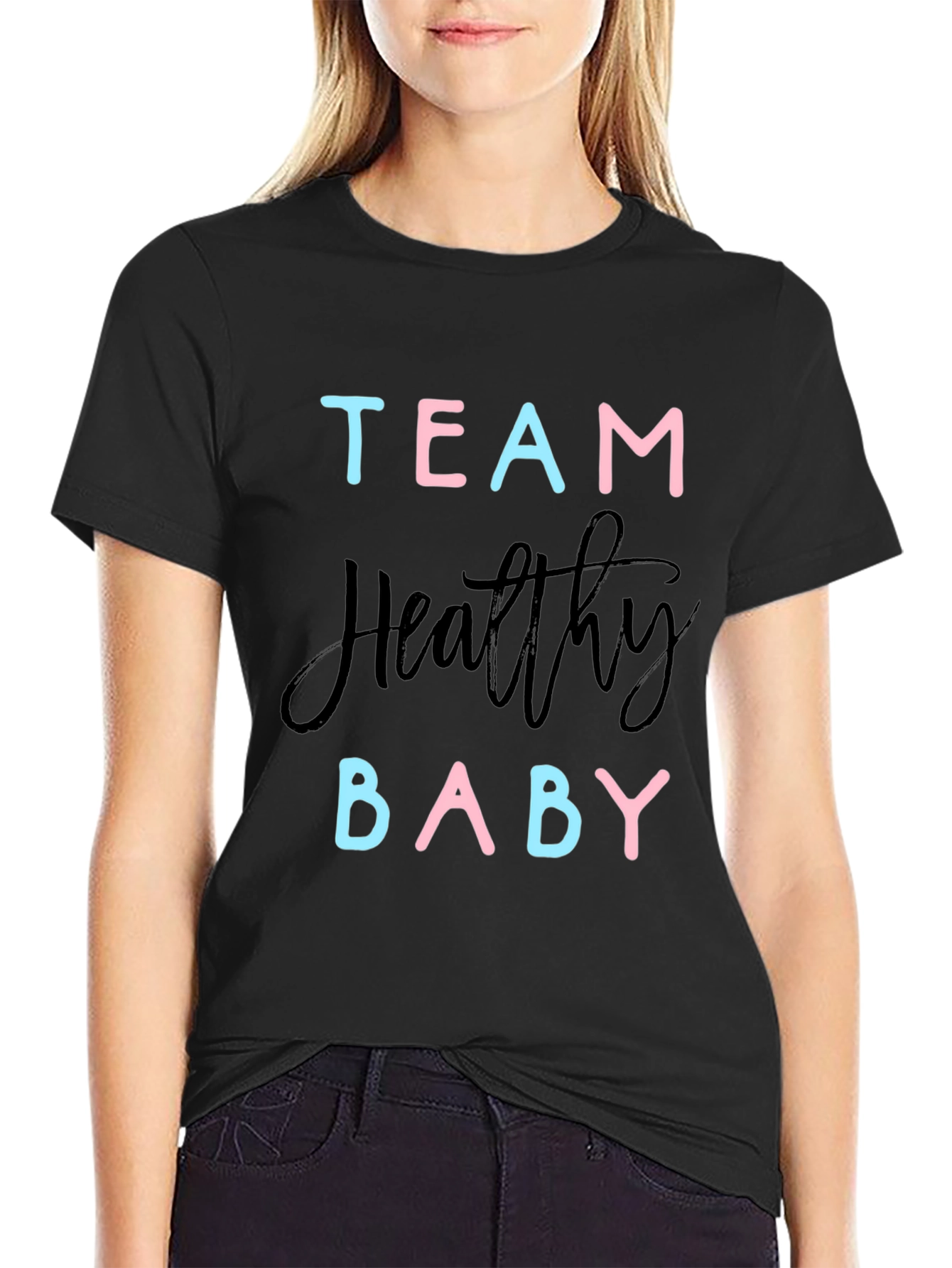 Team Healthy Baby Gender Reveal T-Shirt