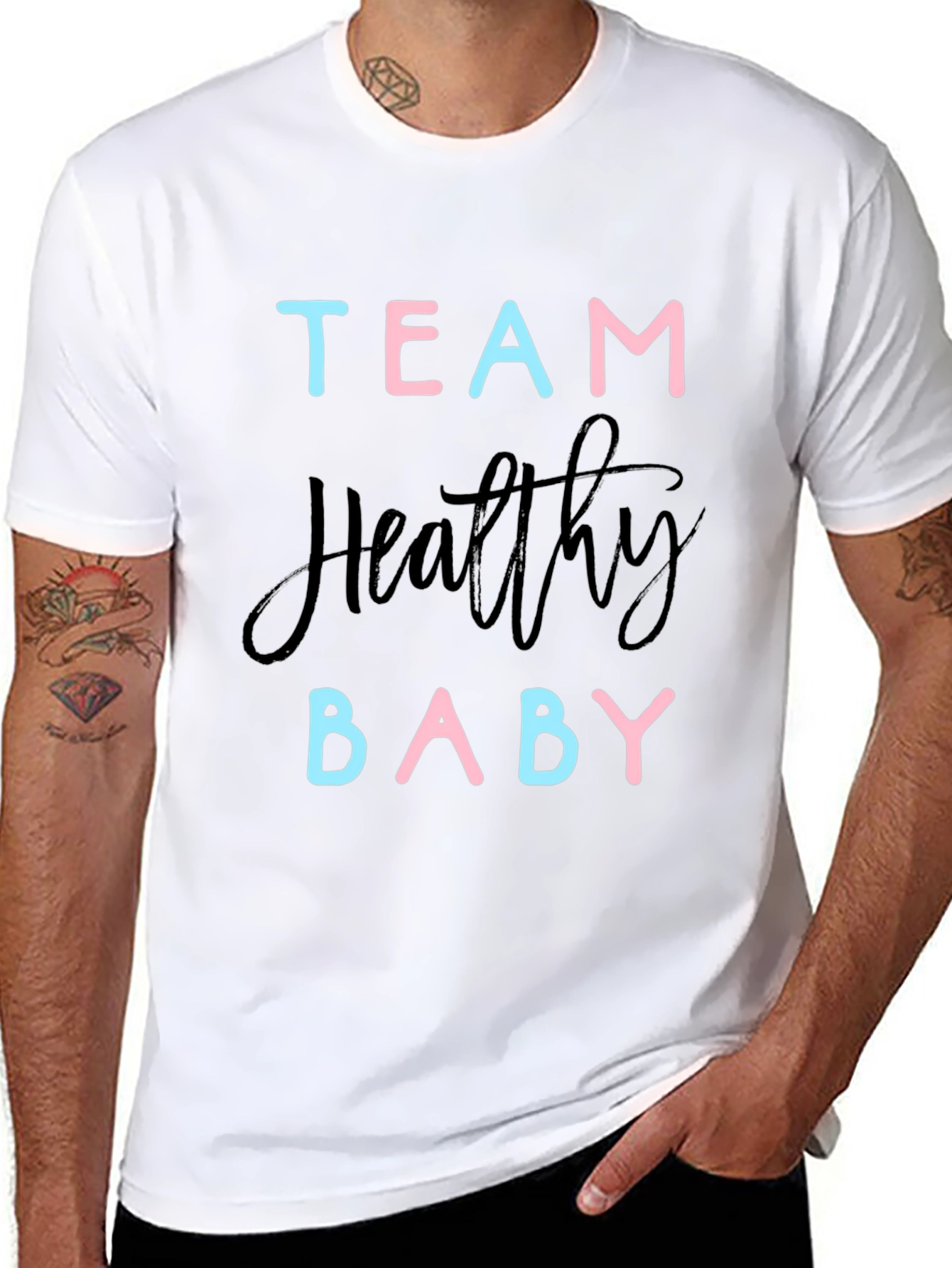 Team Healthy Baby Gender Reveal T-Shirt