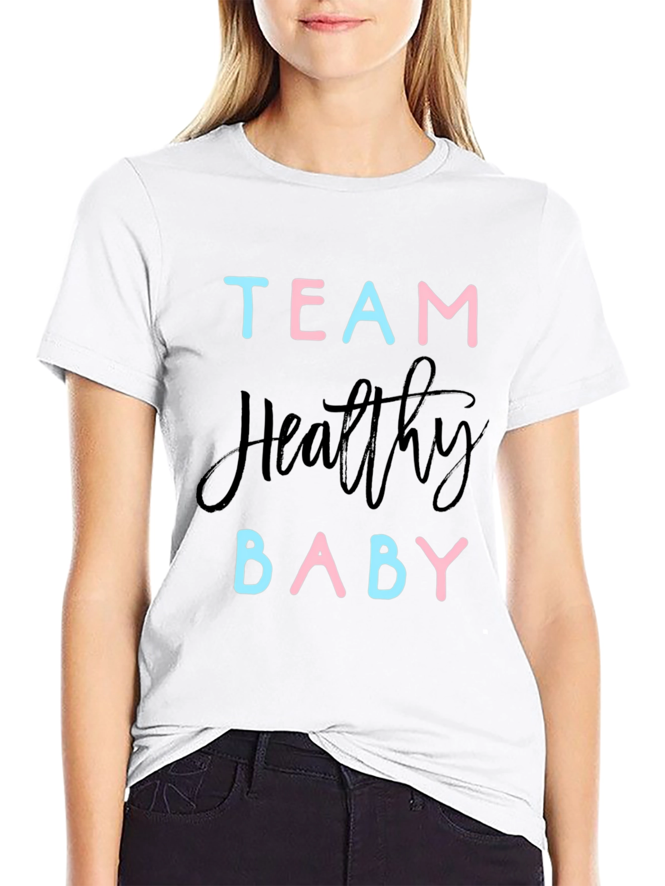 Team Healthy Baby Gender Reveal T-Shirt