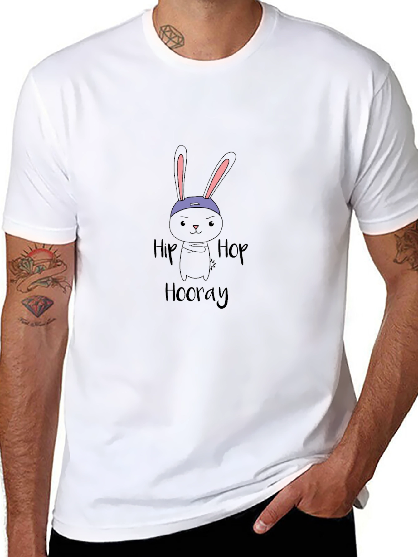 Hip Hop Hooray Rabbit Graphic T-Shirt