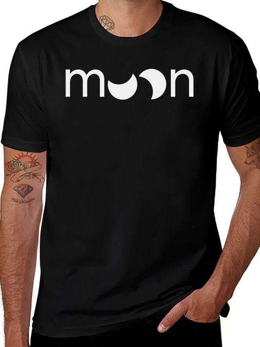 Moon Graphic Tee - Black Cotton Blend