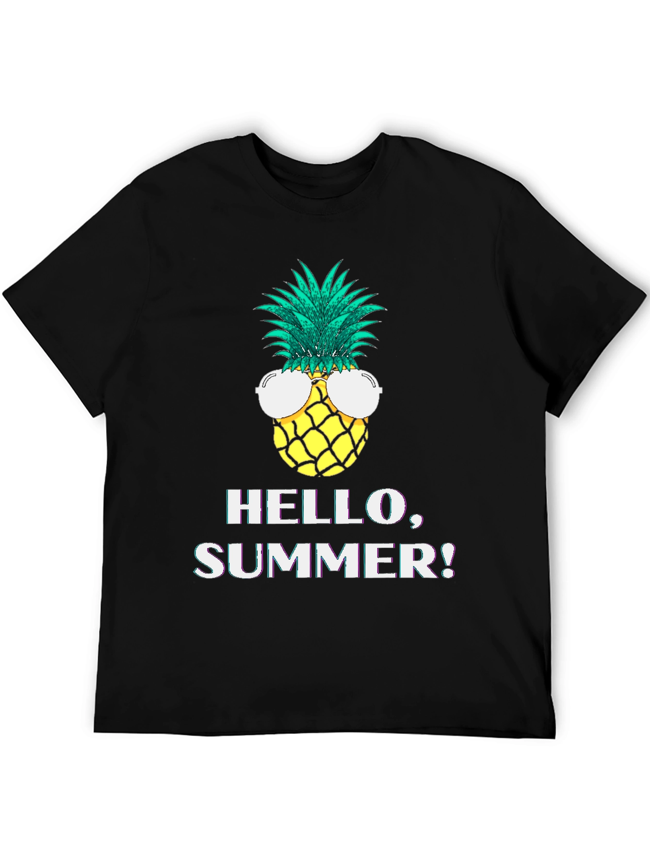Hello Summer Pineapple Graphic T-Shirt