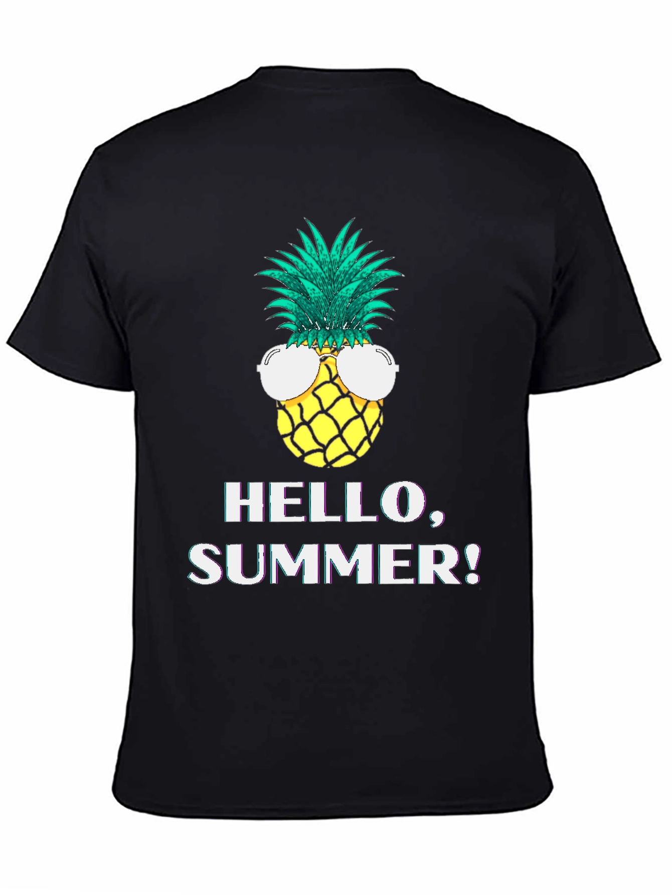 Hello Summer Pineapple Graphic T-Shirt