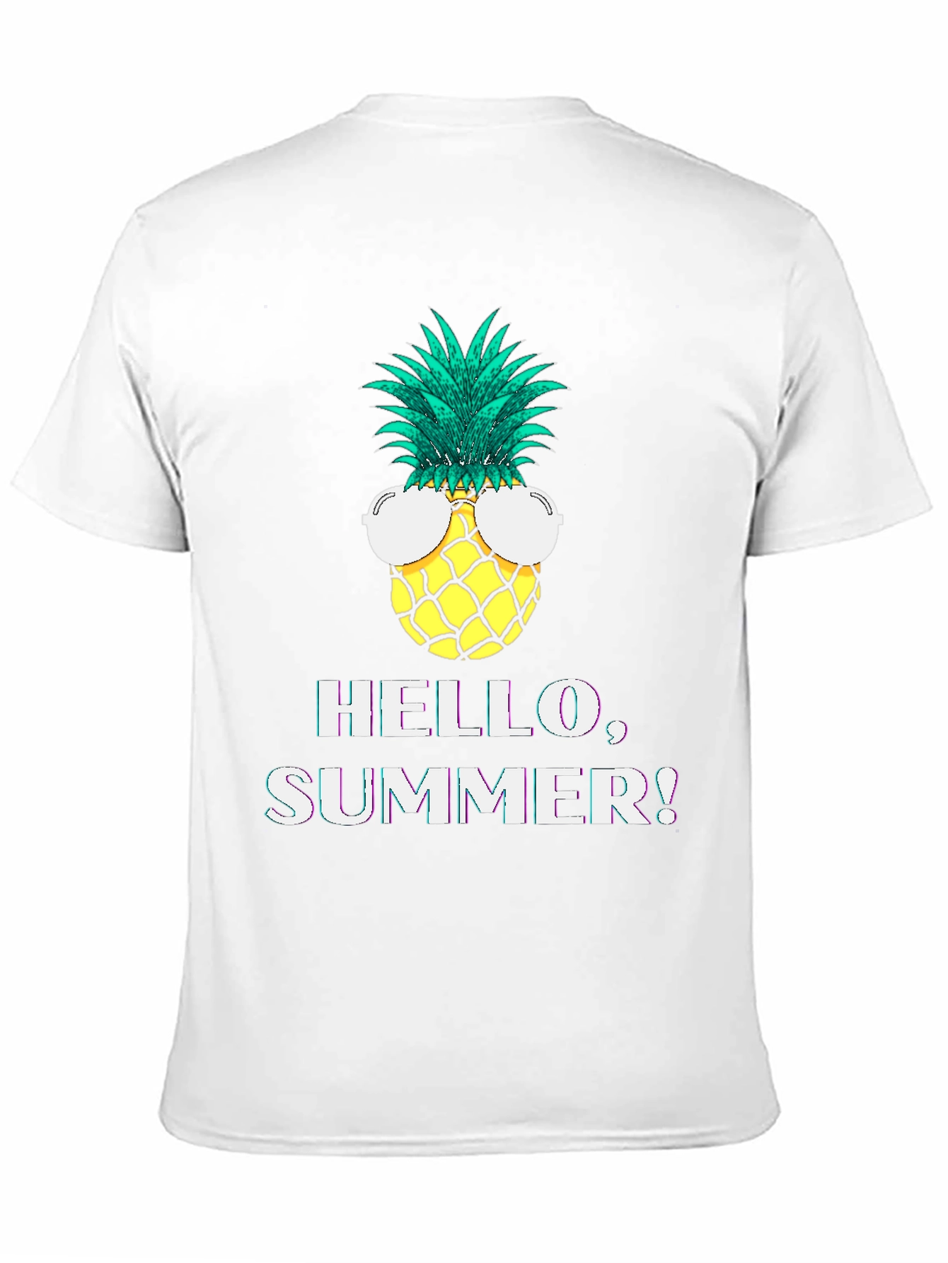 Hello Summer Pineapple Graphic T-Shirt
