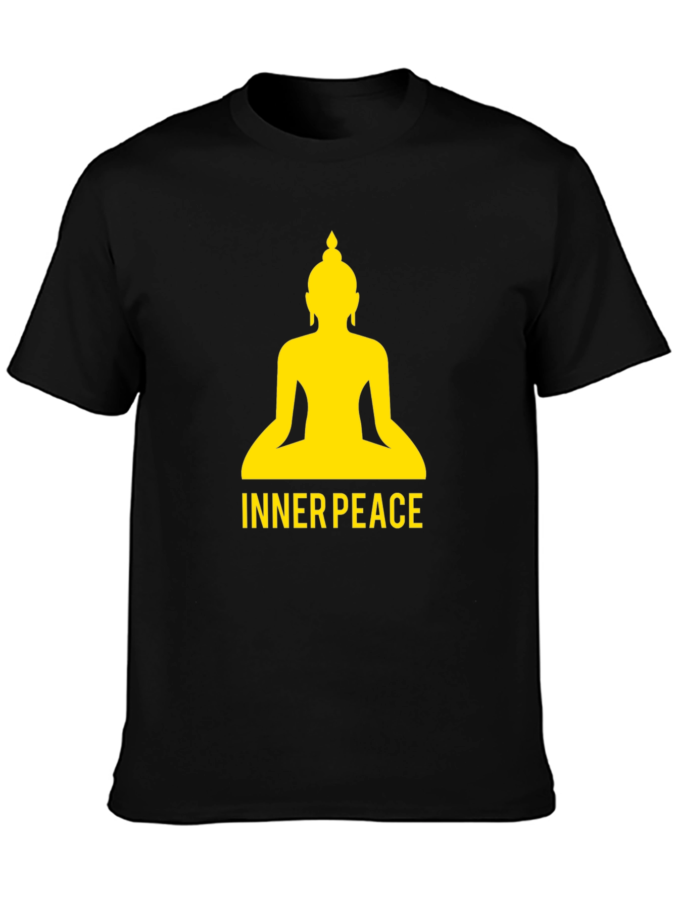 Inner Peace Buddha Graphic Black T-Shirt