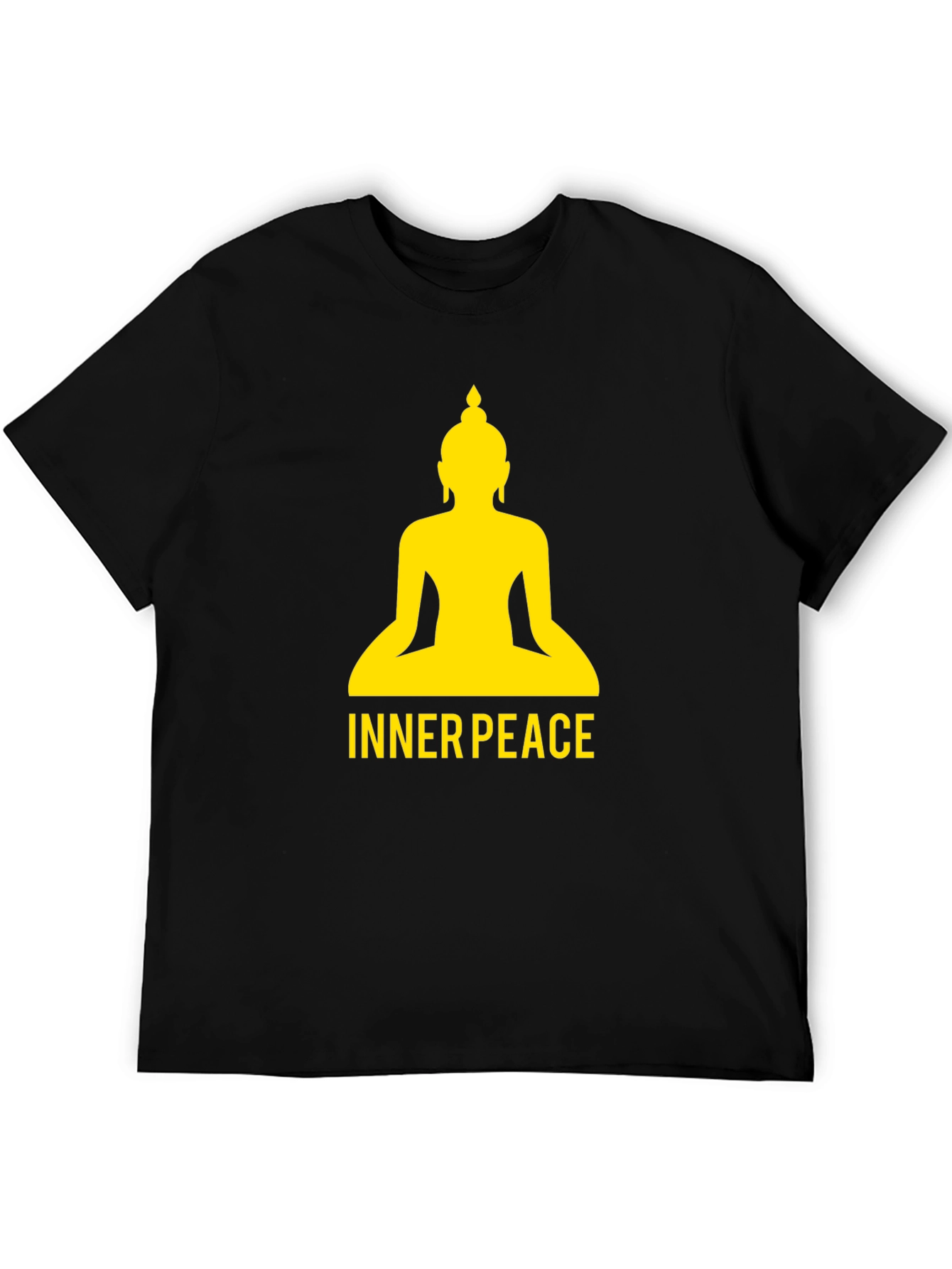 Inner Peace Buddha Graphic Black T-Shirt
