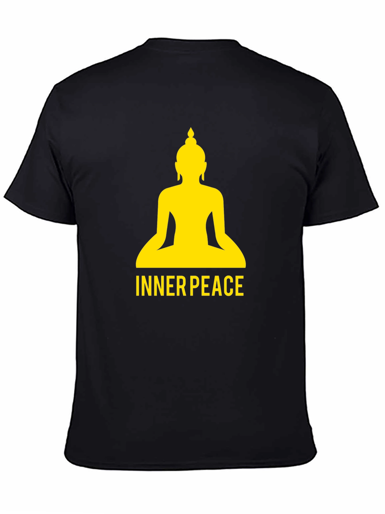 Inner Peace Buddha Graphic Black T-Shirt