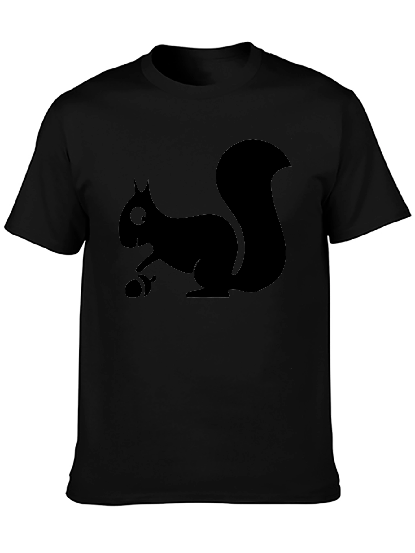 Black Squirrel Graphic Tee - Casual Cotton T-Shirt